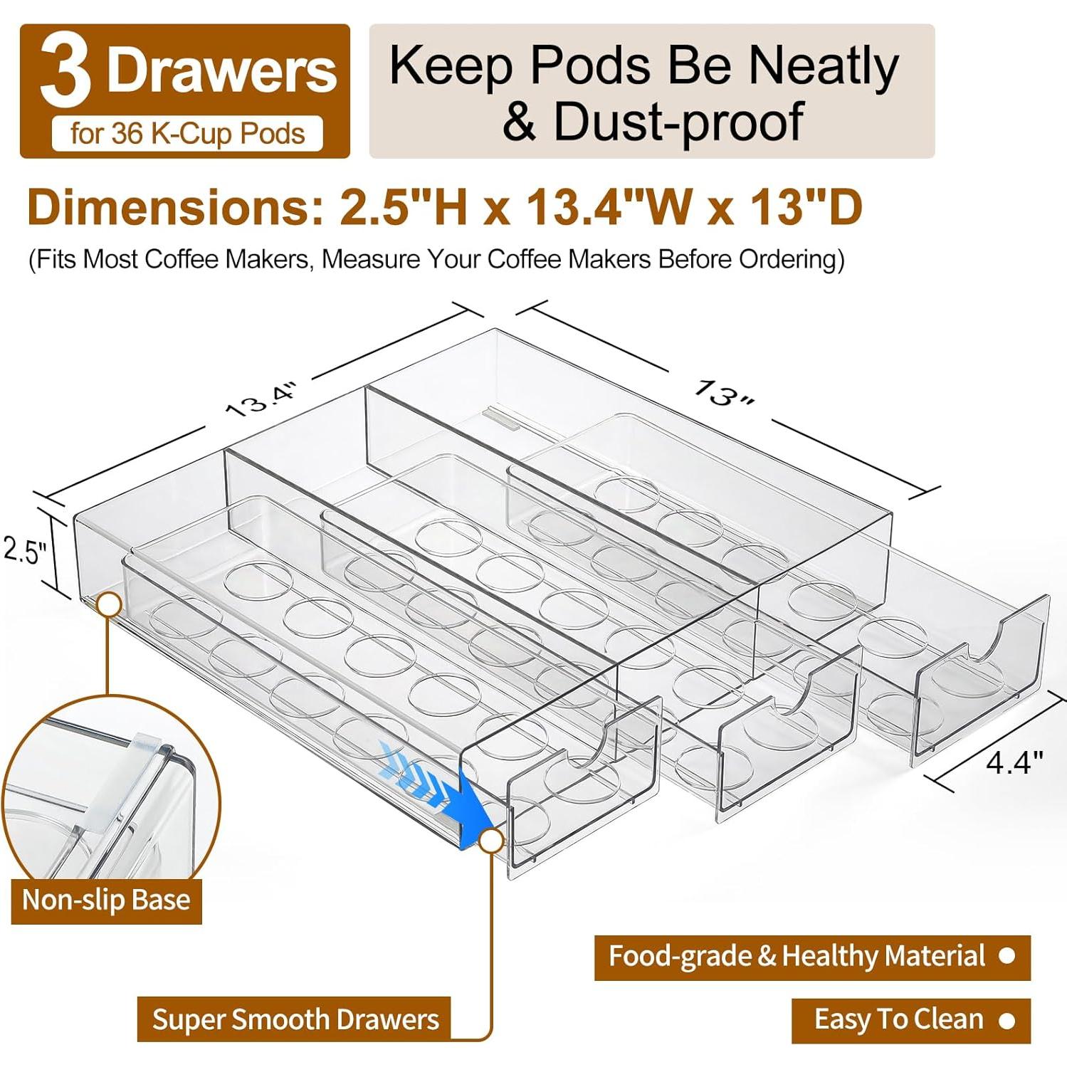 Organizador de cápsulas de café AOZITA para K-Cup - 36 unidades