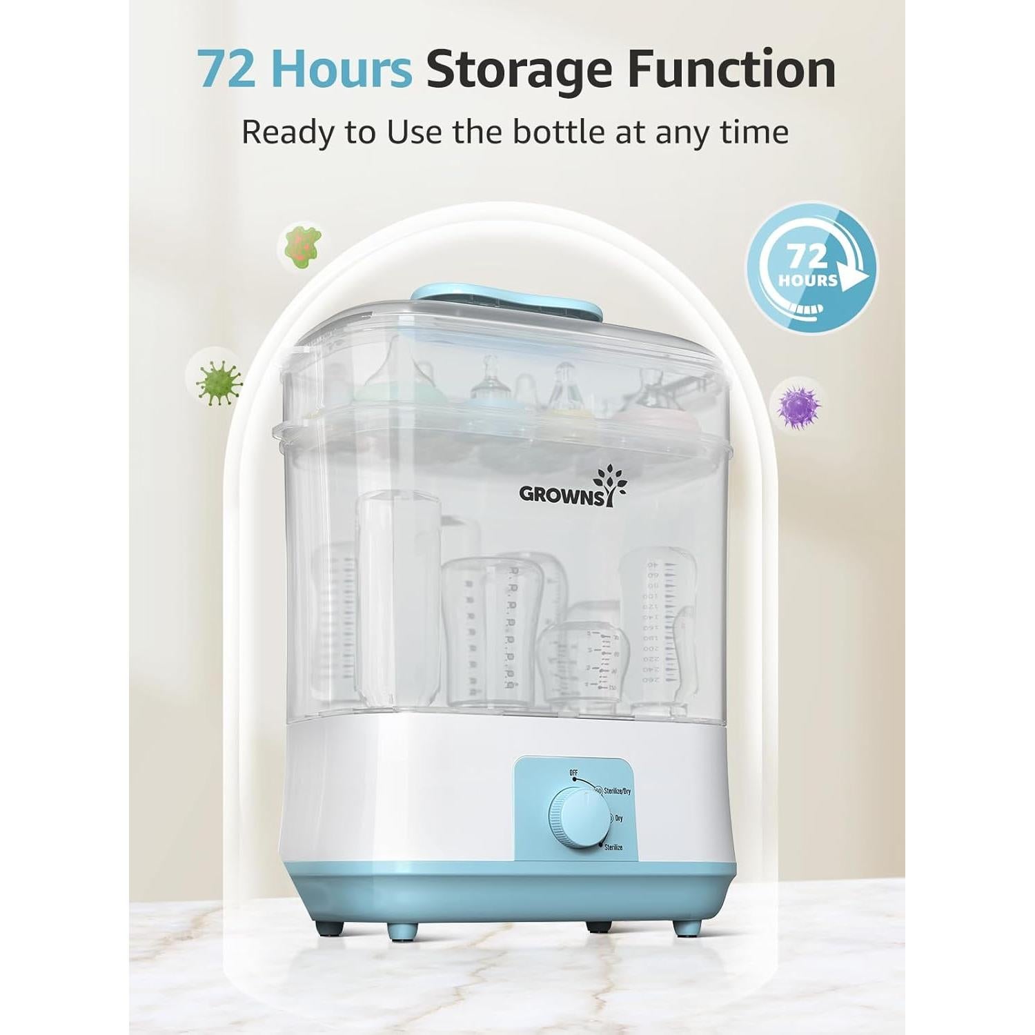 Esterilizador y Secador de Botellas GROWNSY BS706 Azul