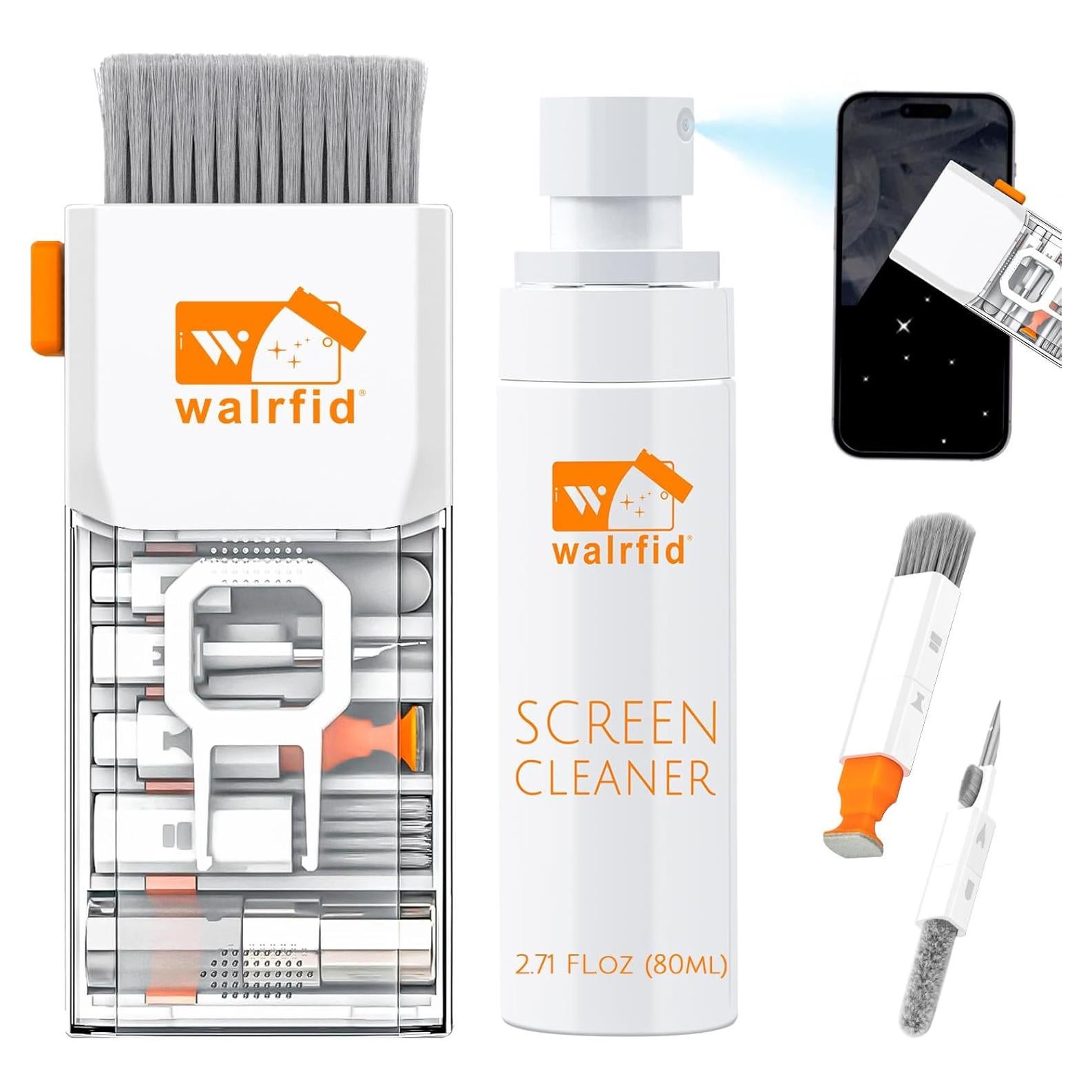 Kit de limpieza 15 en 1 Walrfid para teclado y pantalla 80ml