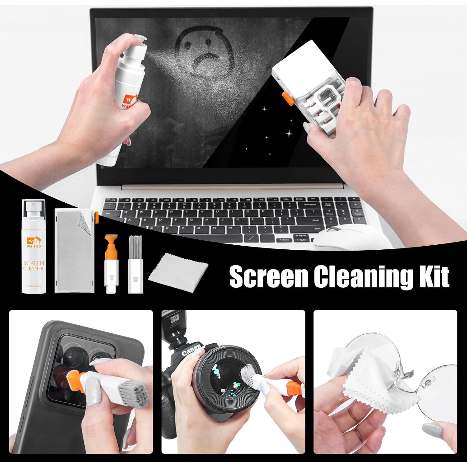 Kit de limpieza 15 en 1 Walrfid para teclado y pantalla 80ml