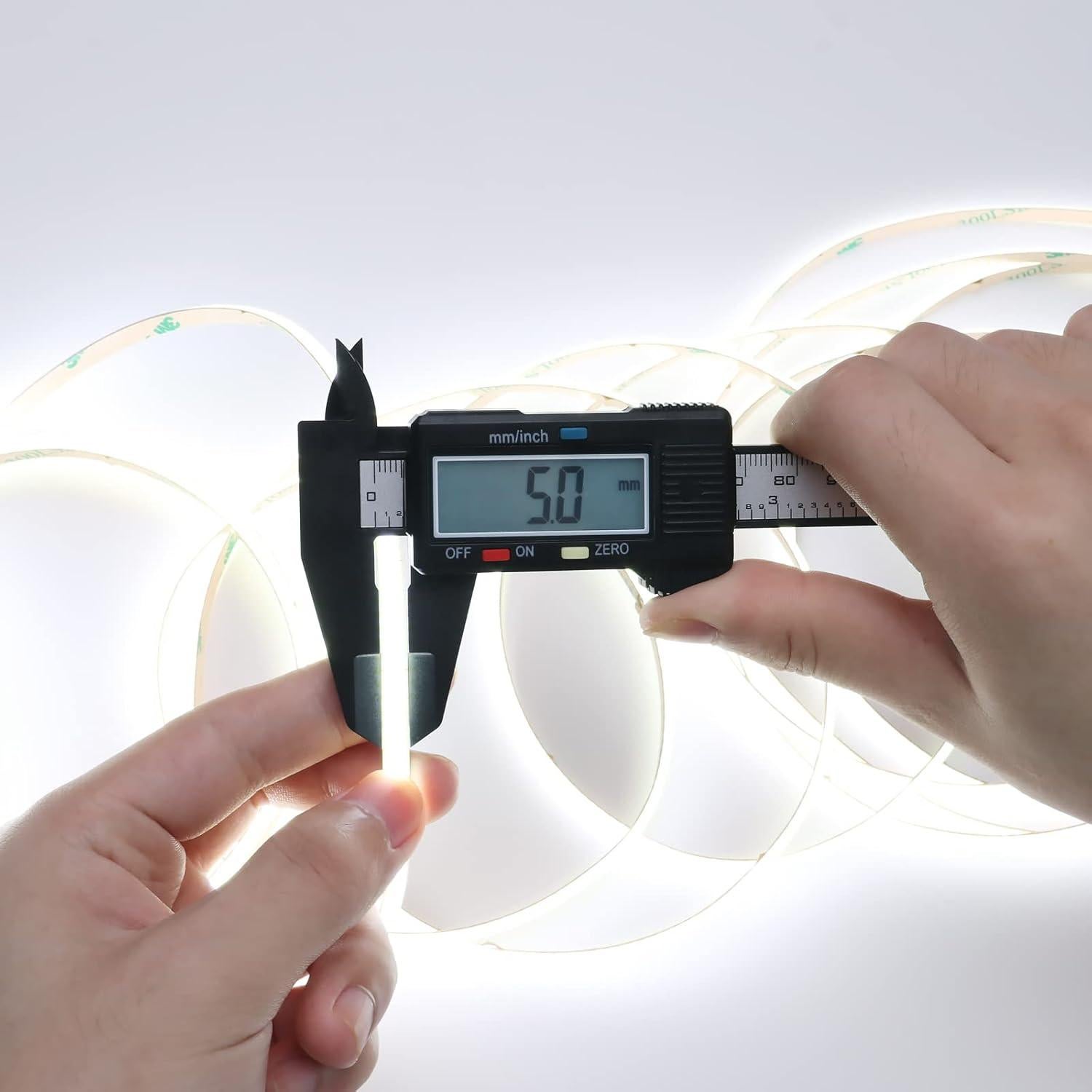 Tira LED COB 5V 5mm Blanca Fría 6000K 400 LEDs/m 5m