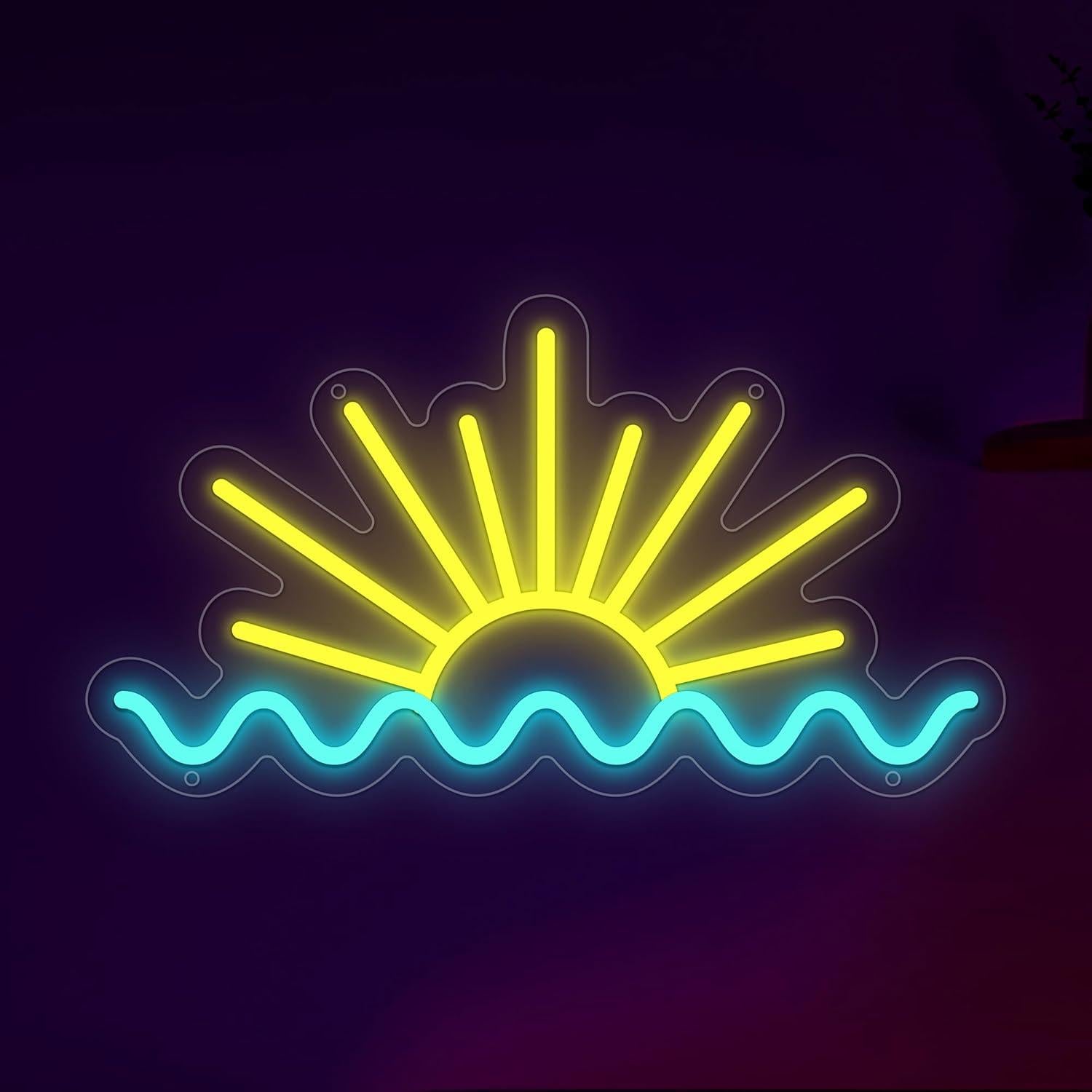 Cartel de Neón LED Moneter Amanecer 32.8x40.9cm Decoración