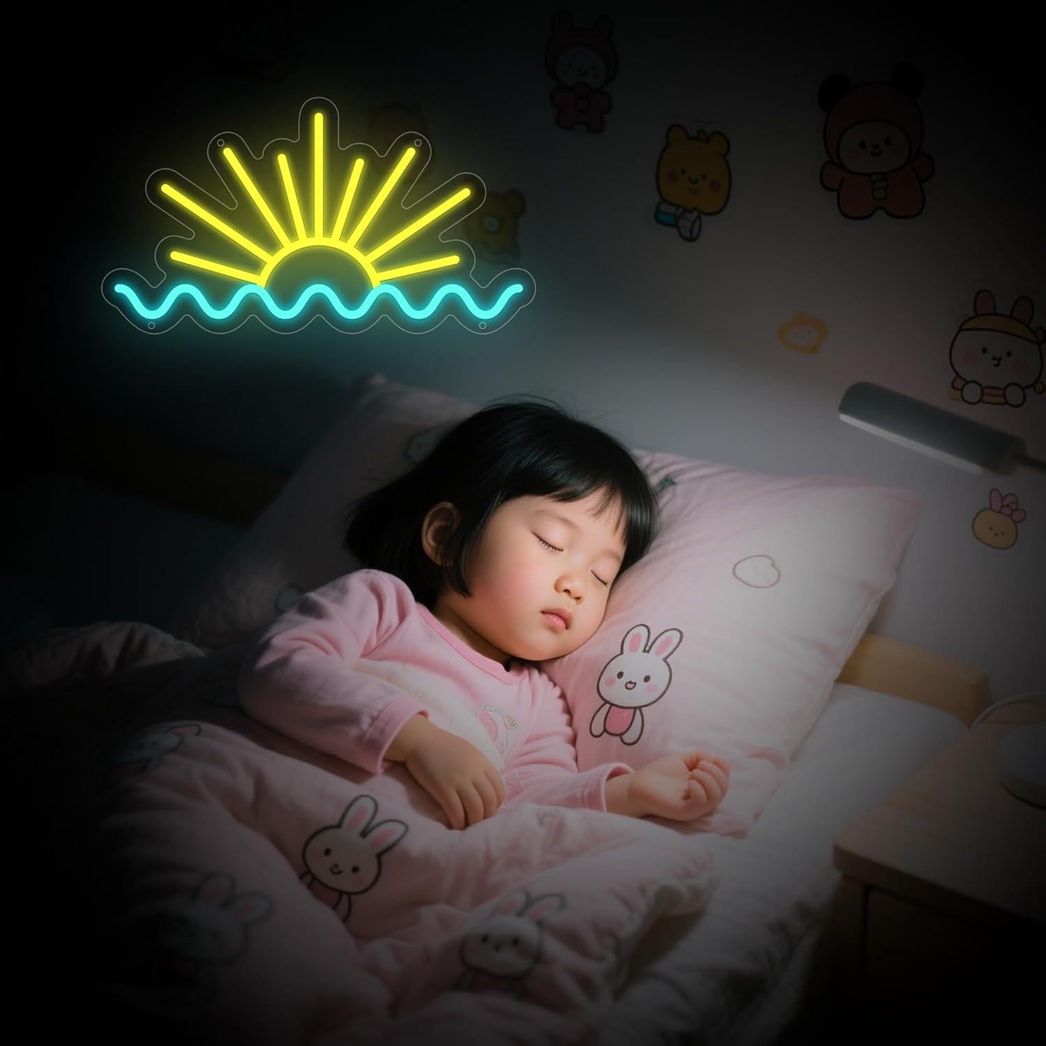 Cartel de Neón LED Moneter Amanecer 32.8x40.9cm Decoración