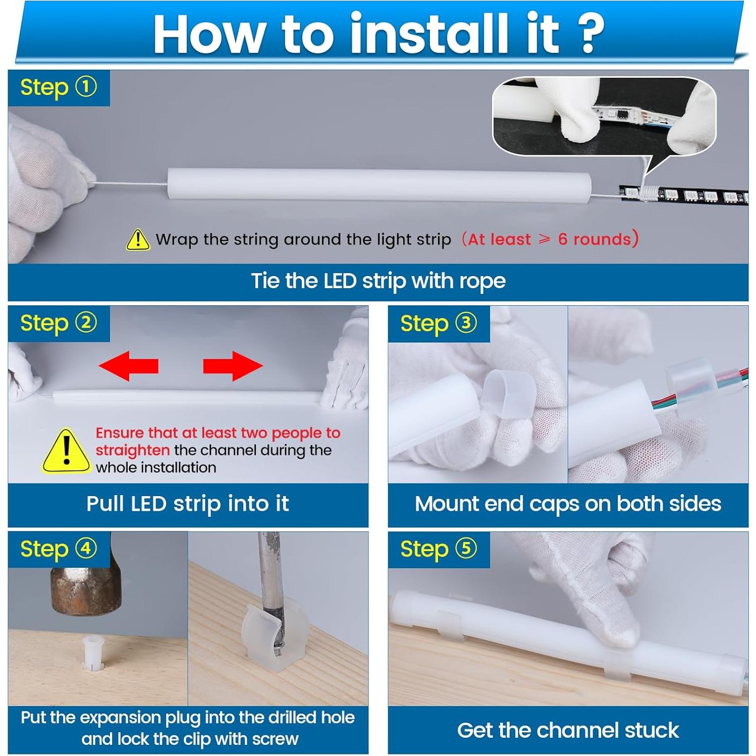 Canal LED de Silicona Muzata 5M IP67 Flexible para Tiras LED