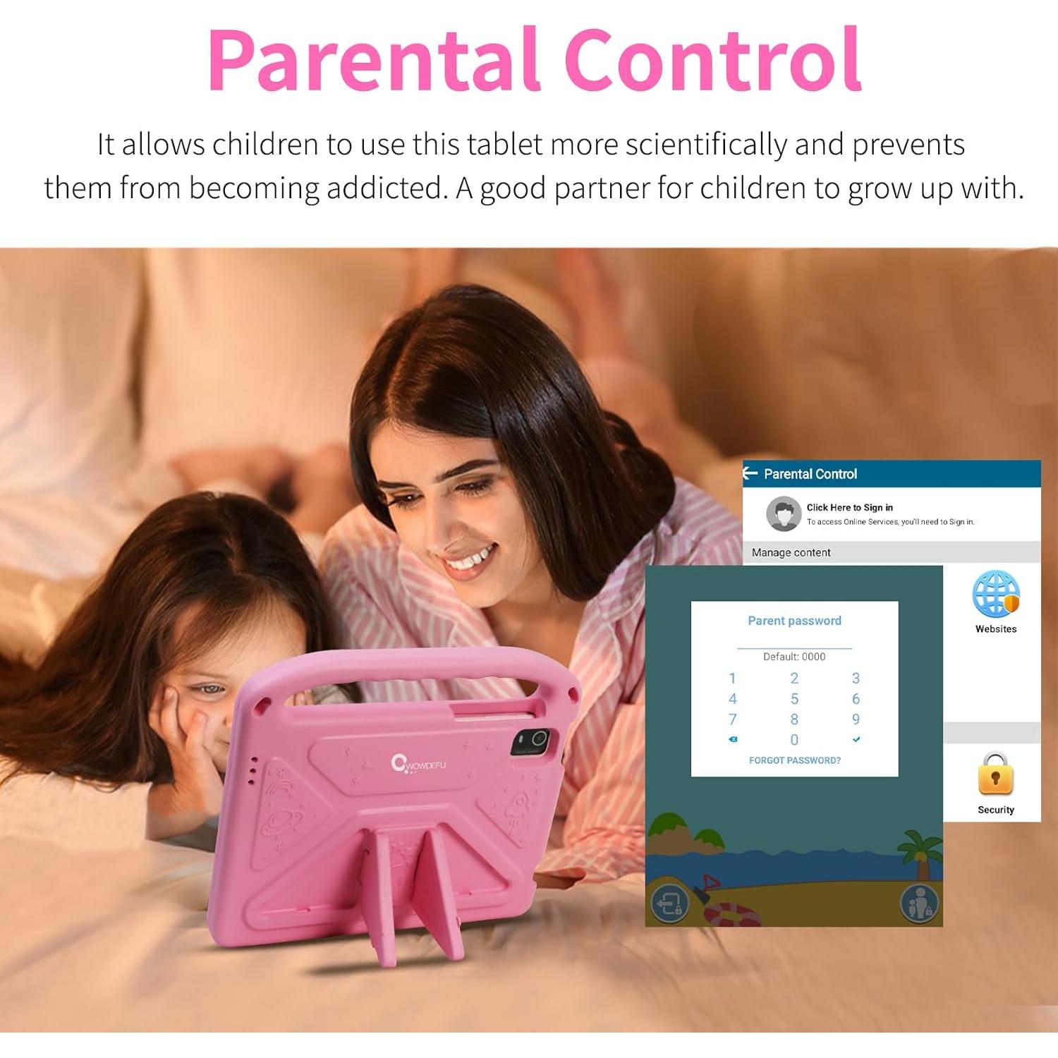 Tableta Cwowdefu 10.1" Android 14 para Niños con Funda