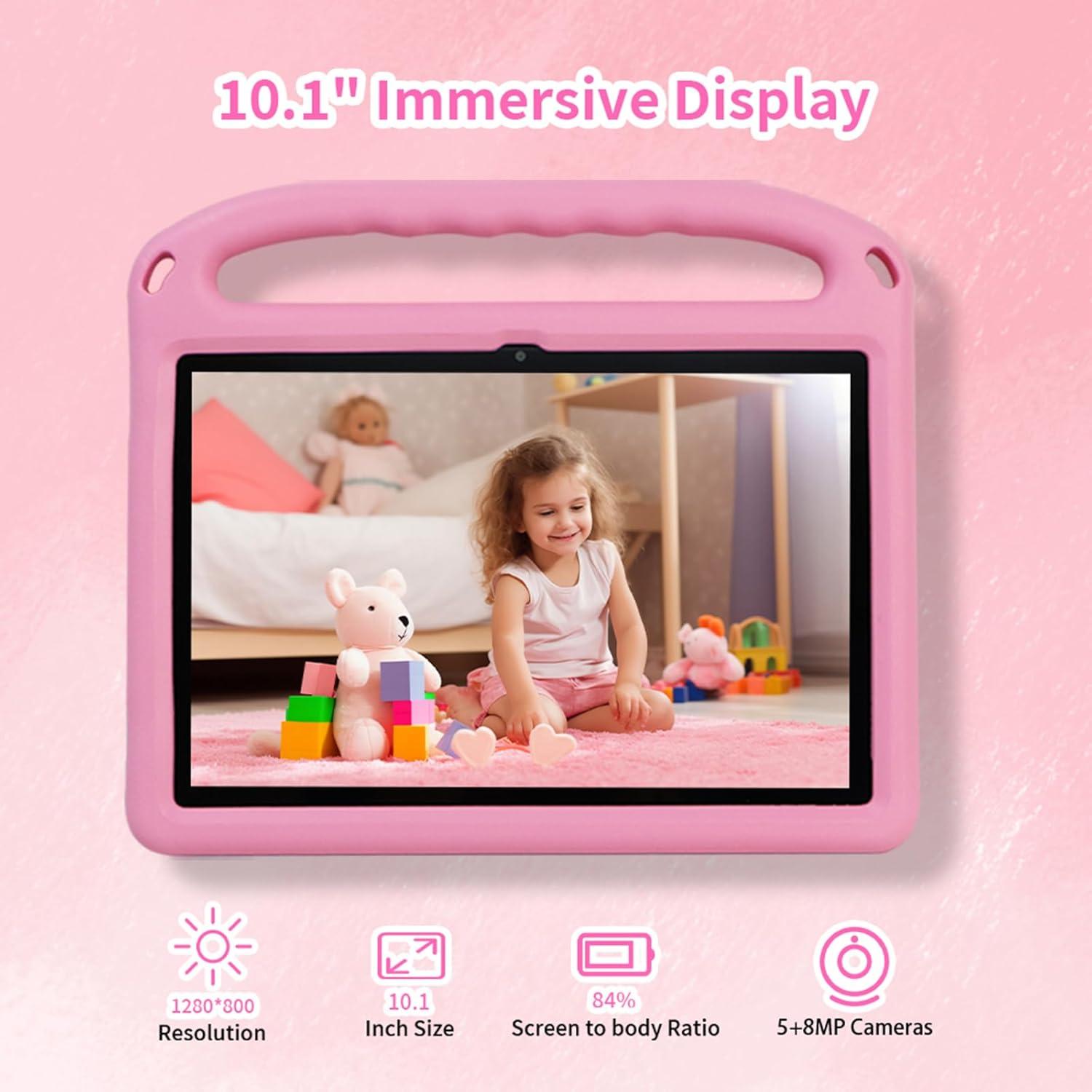 Tableta Cwowdefu 10.1" Android 14 para Niños con Funda