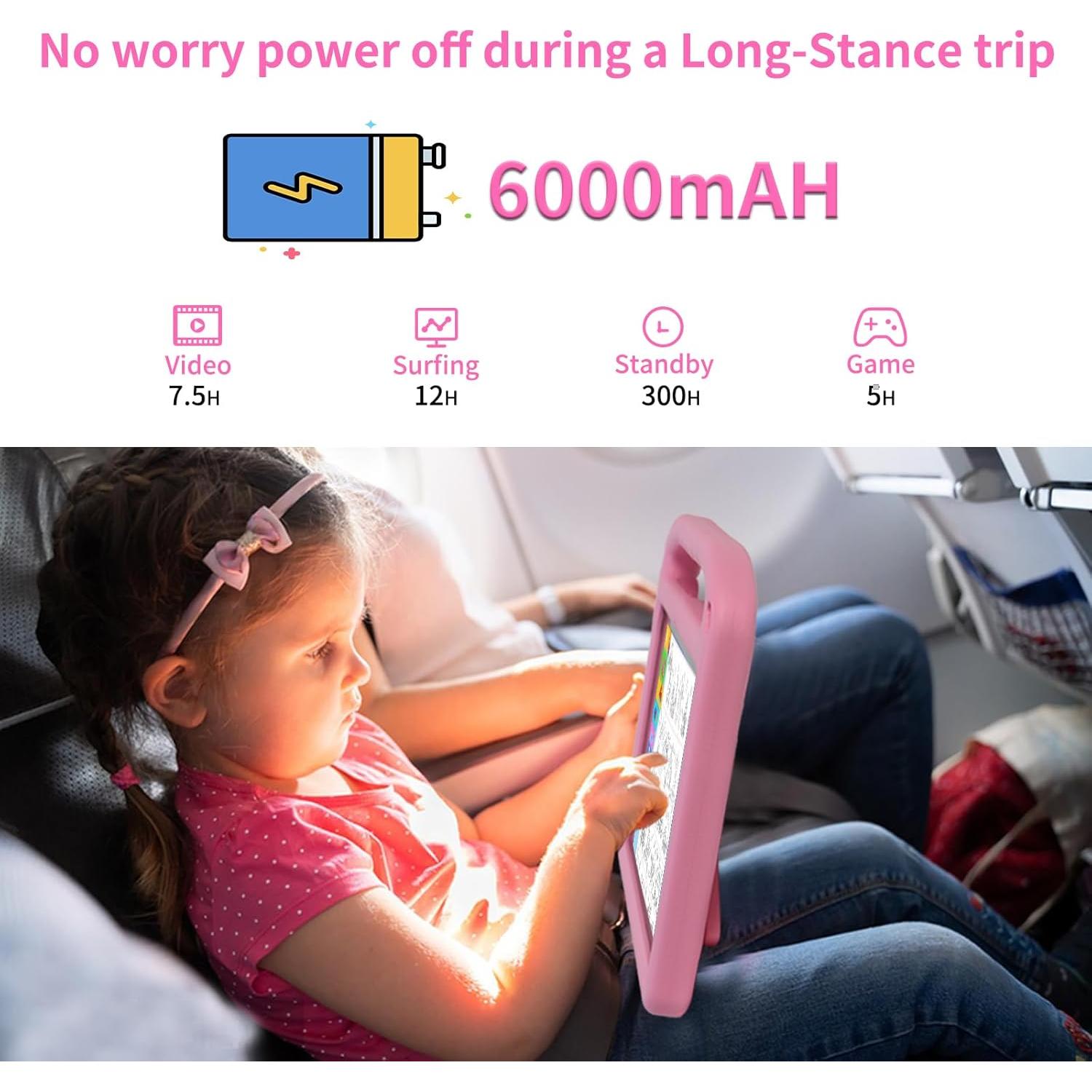 Tableta Cwowdefu 10.1" Android 14 para Niños con Funda