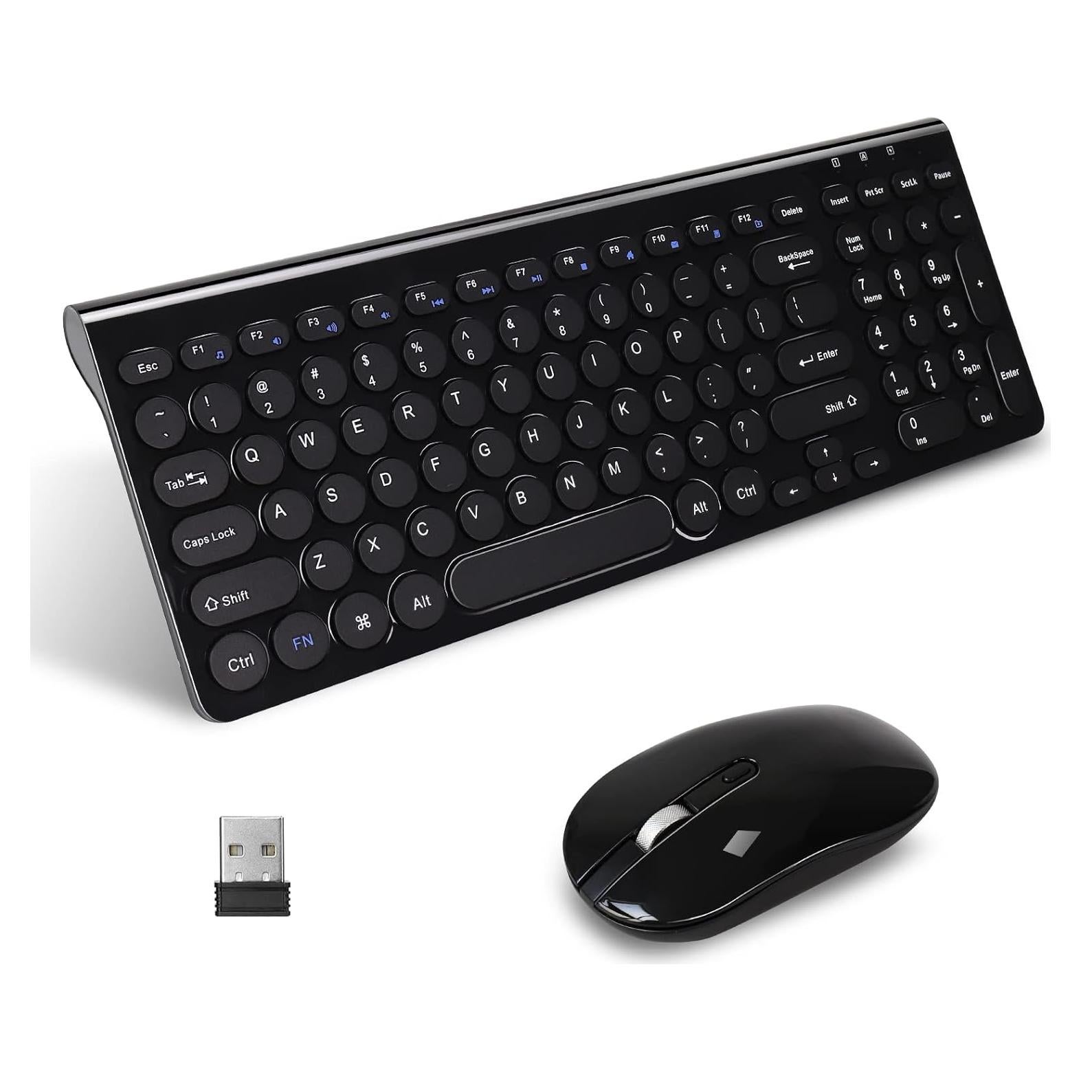 Combo Teclado y Ratón Inalámbrico LeadsaiL KF29 Negro - Silencioso