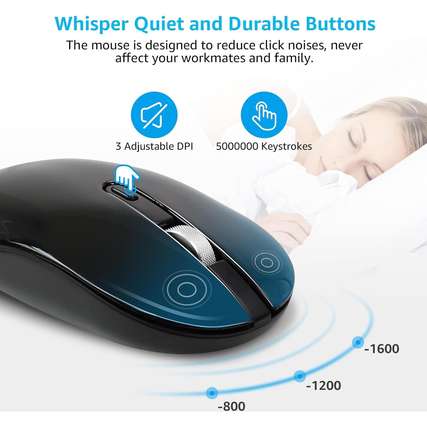 Combo Teclado y Ratón Inalámbrico LeadsaiL KF29 Negro - Silencioso