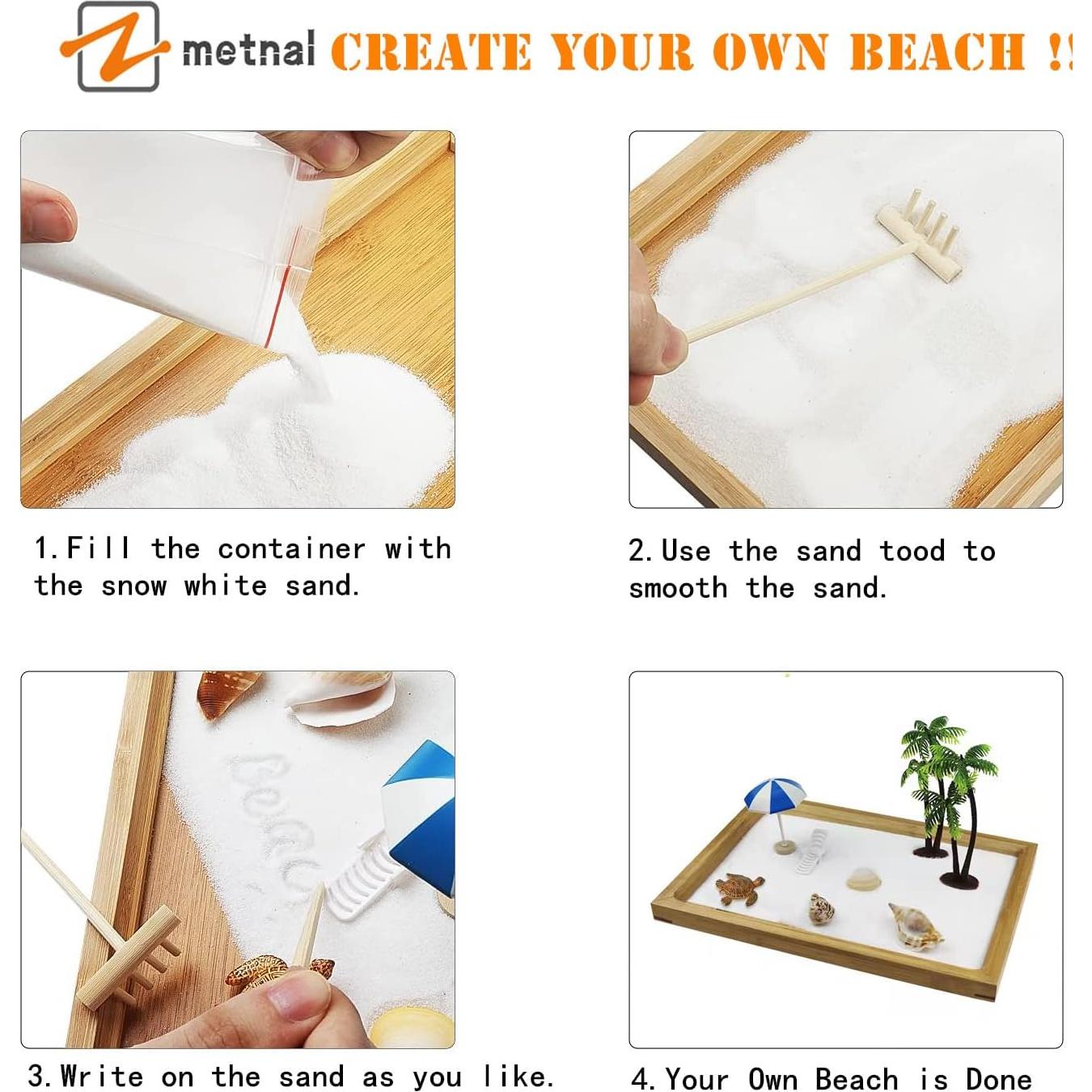 Jardín Zen de Playa Z metnal para Escritorio 29x19cm