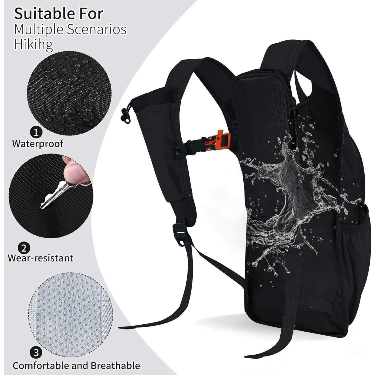 Mochila de Senderismo Plegable 10L High Experience Negra