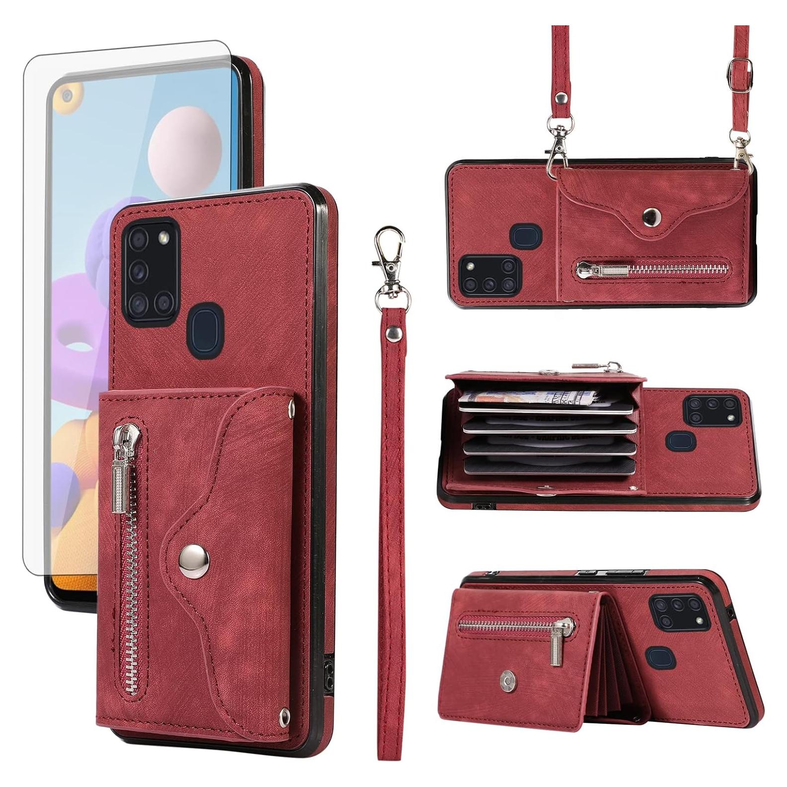 Funda Asuwish para Samsung Galaxy A21S con correa y soporte