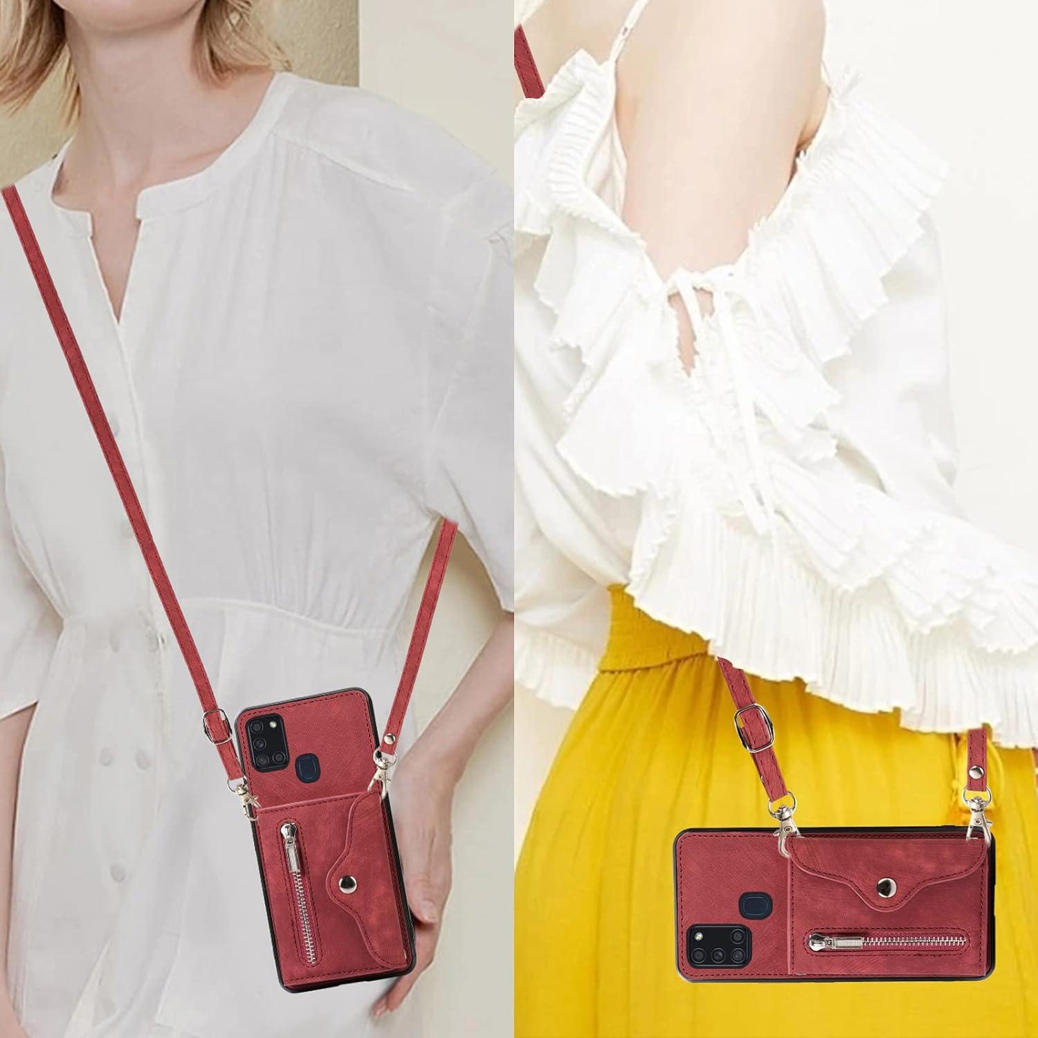 Funda Asuwish para Samsung Galaxy A21S con correa y soporte