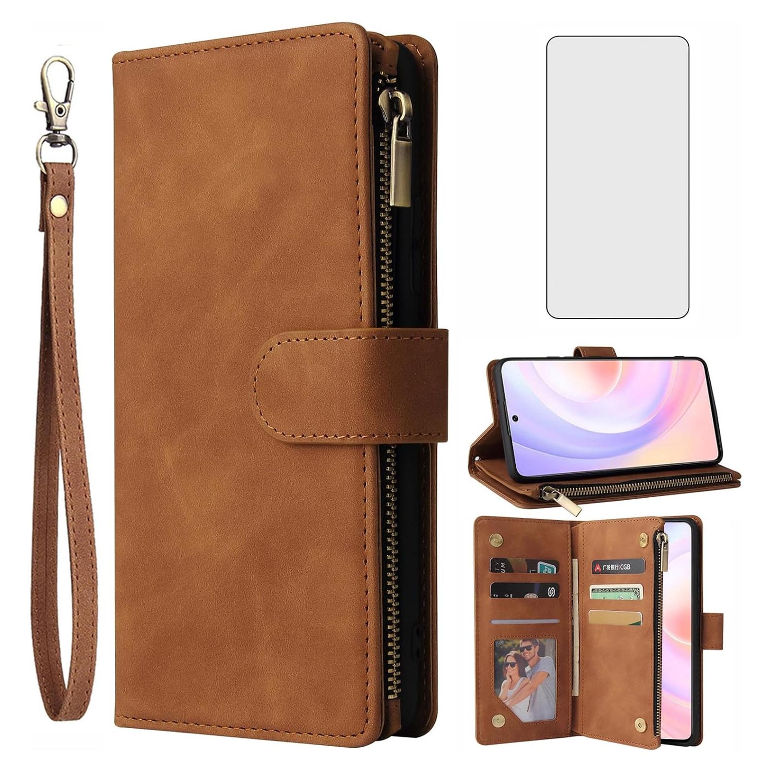 Funda de Cartera Asuwish para Huawei Nova 9 SE - Marrón