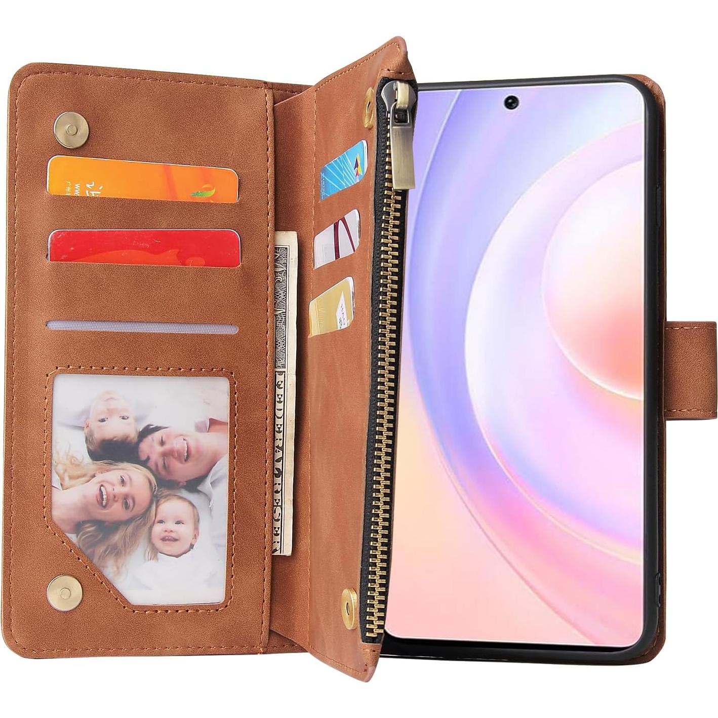 Funda de Cartera Asuwish para Huawei Nova 9 SE - Marrón