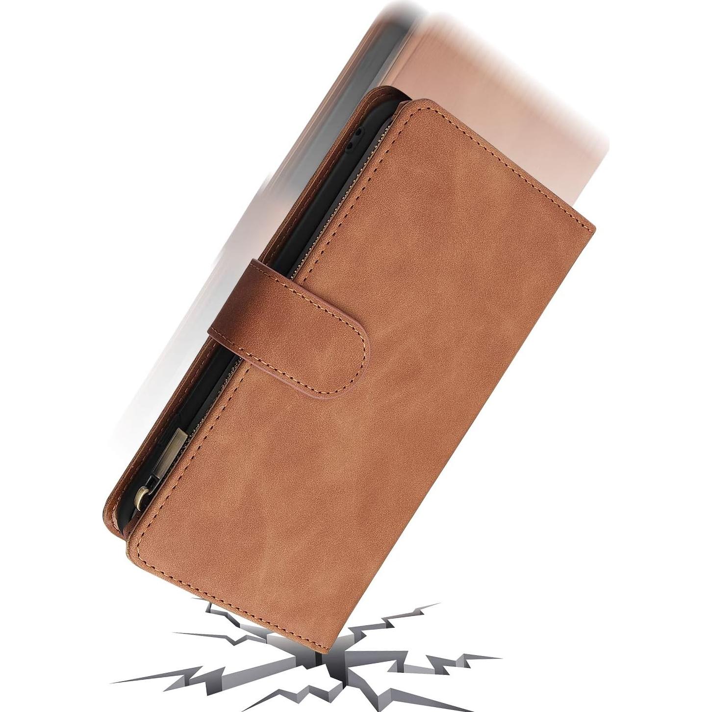 Funda de Cartera Asuwish para Huawei Nova 9 SE - Marrón