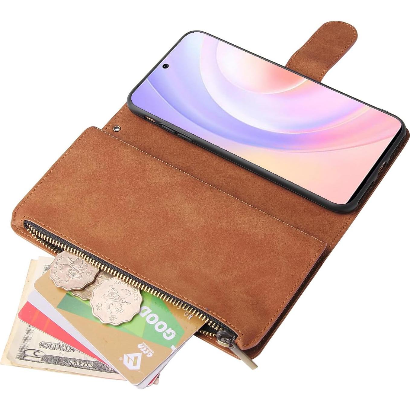 Funda de Cartera Asuwish para Huawei Nova 9 SE - Marrón