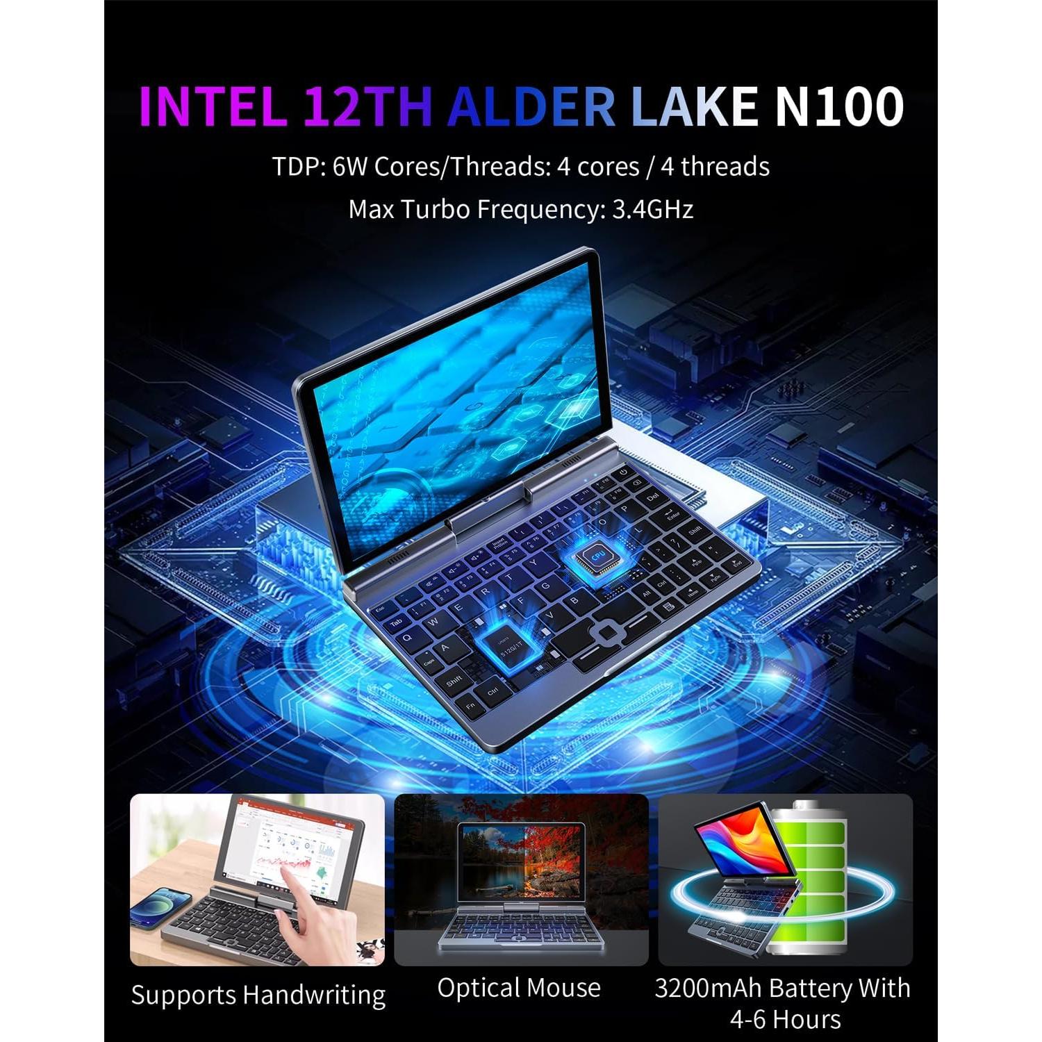 Mini Laptop KOOFORWAY BP8 8" Táctil 12GB RAM 1TB SSD