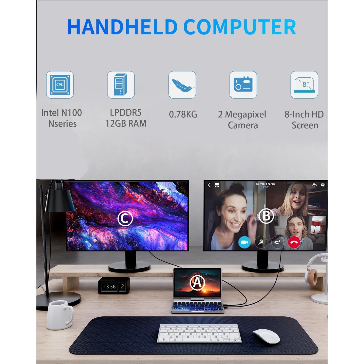 Mini Laptop KOOFORWAY BP8 8" Táctil 12GB RAM 1TB SSD