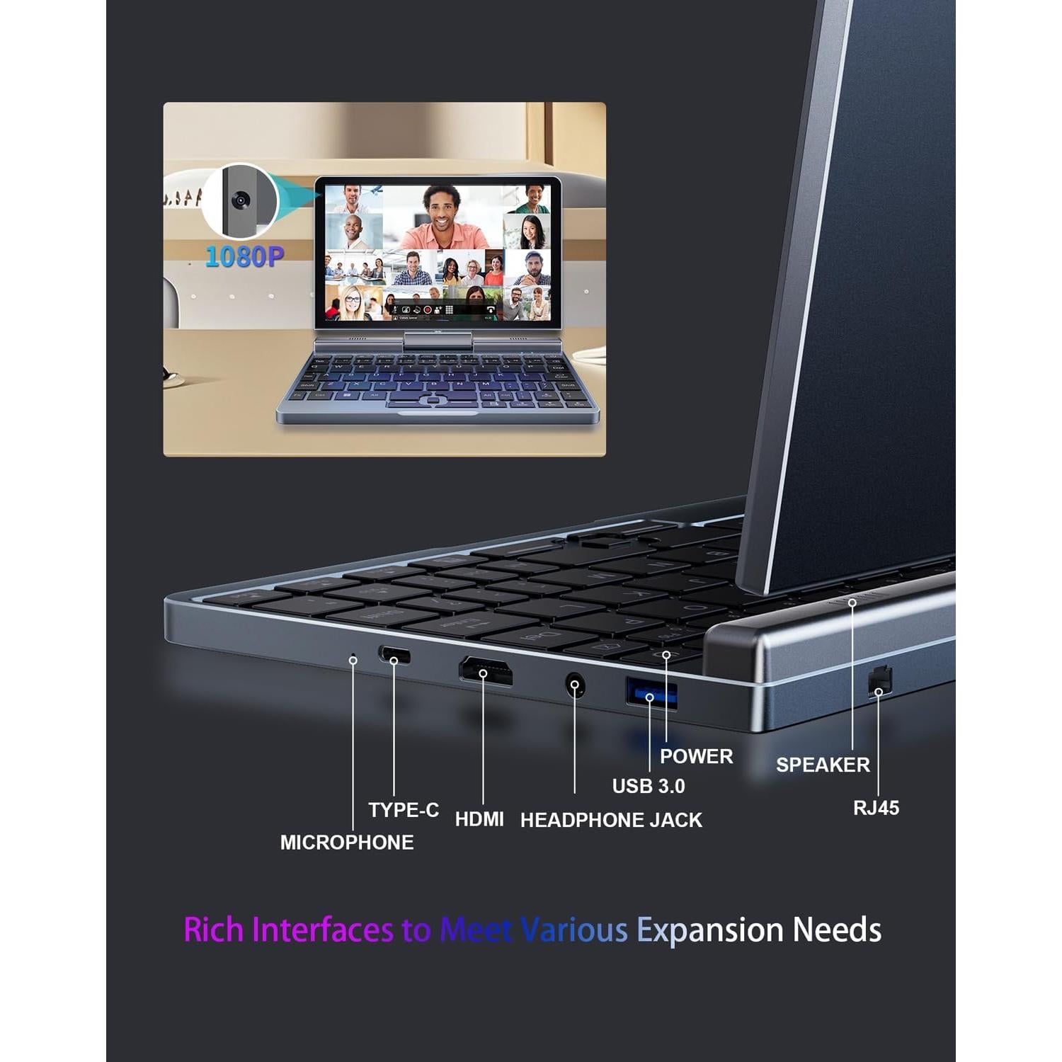 Mini Laptop KOOFORWAY BP8 8" Táctil 12GB RAM 1TB SSD