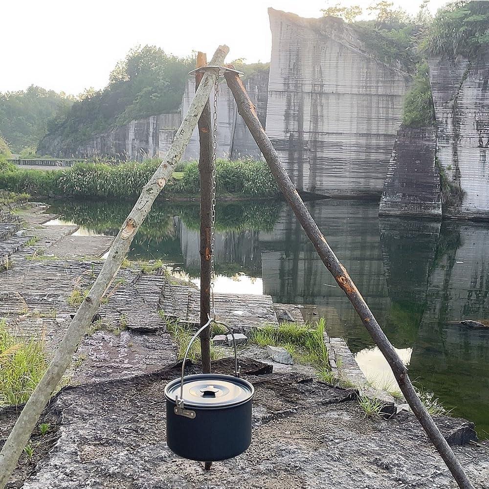 Tablero de trípode ZANOLY para camping, acero inoxidable, 12.8 cm