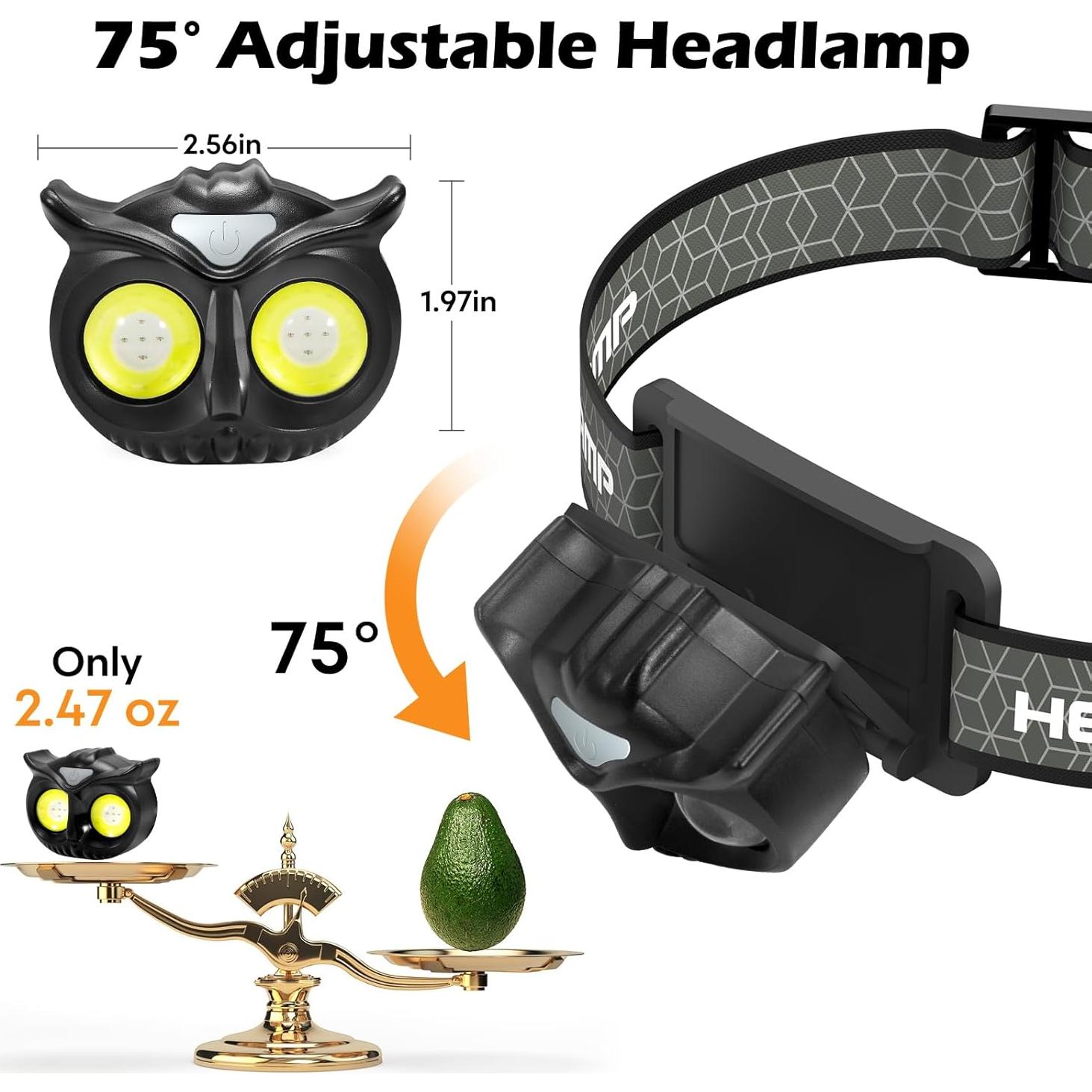 Linterna Frontal Recargable Lsnisni 5 Modos LED Impermeable