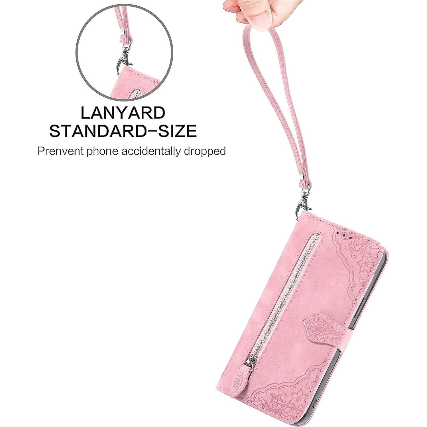 Funda de cuero rosa para Samsung Galaxy A10s con soporte