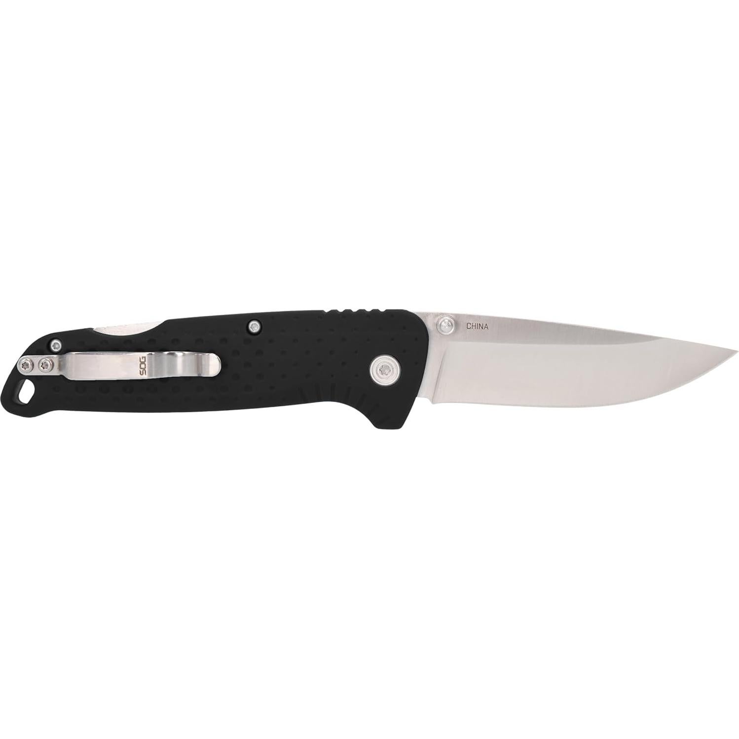 Cuchillo Plegable SOG Aventurero LB Negro Satinado