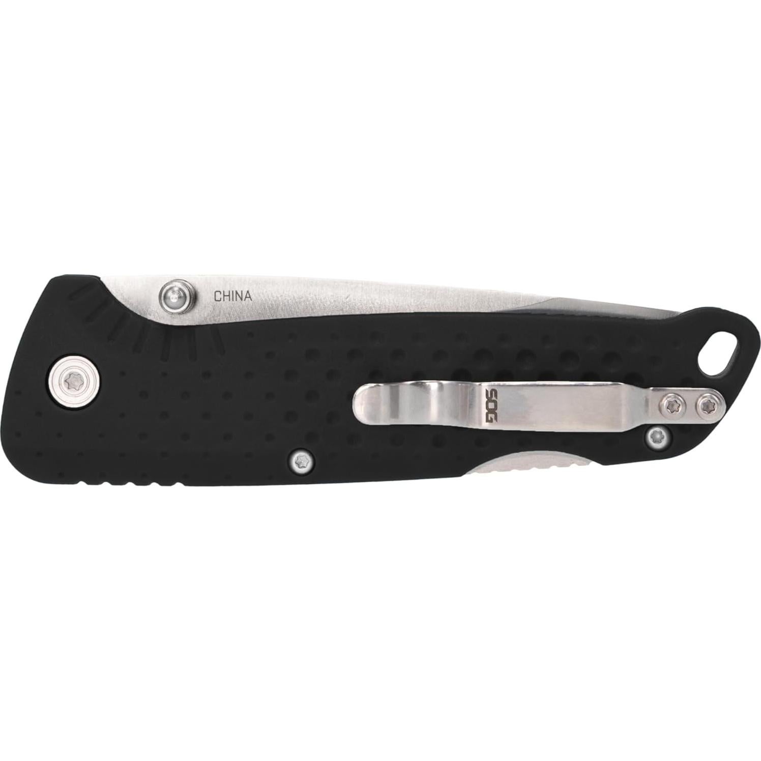 Cuchillo Plegable SOG Aventurero LB Negro Satinado