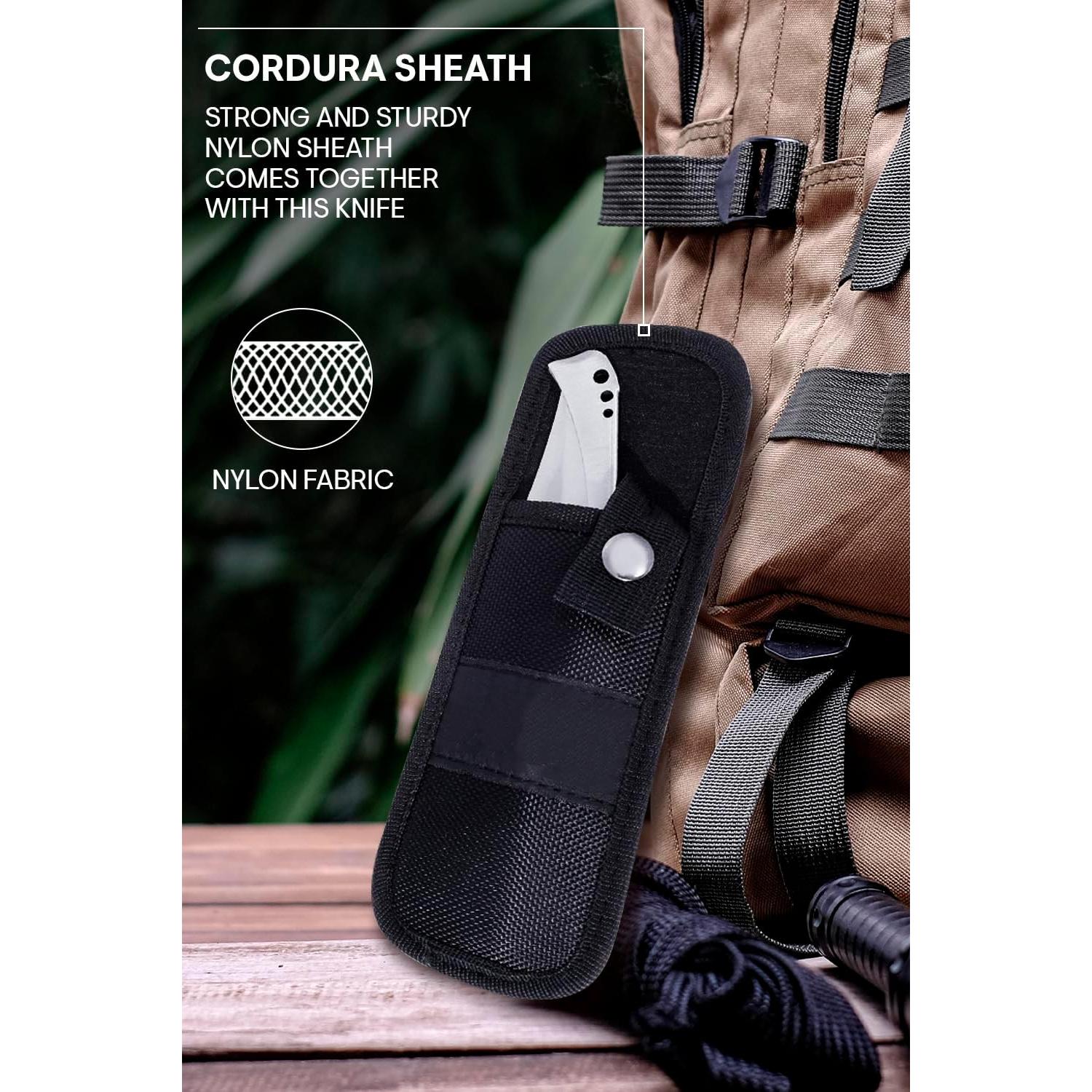 Cuchillo Plegable Grand Way 27.5 cm Hoja Larga Madera Rosa