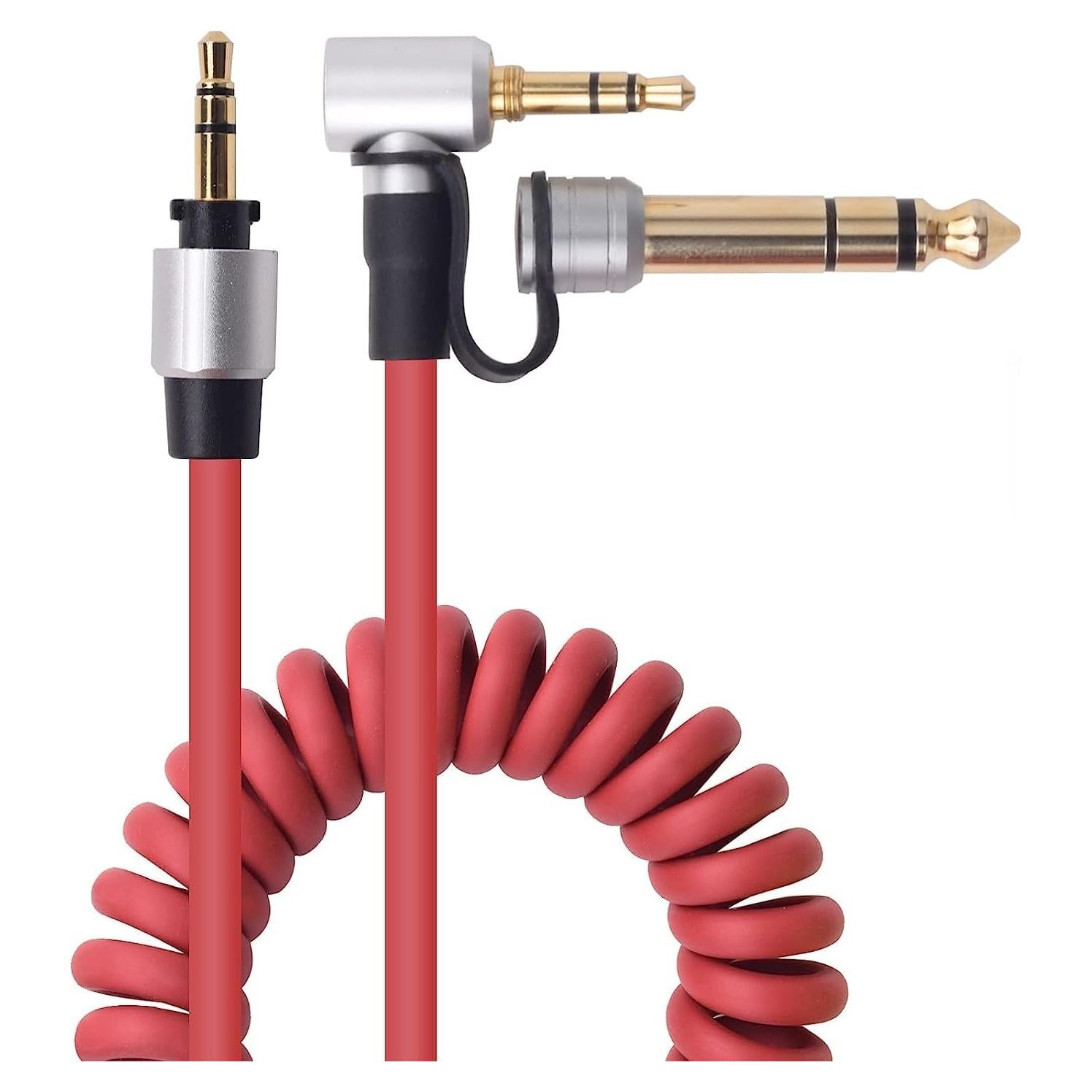 Cable Auxiliar de Reemplazo 3.5mm y 6.5mm Saipomor Rojo 2M