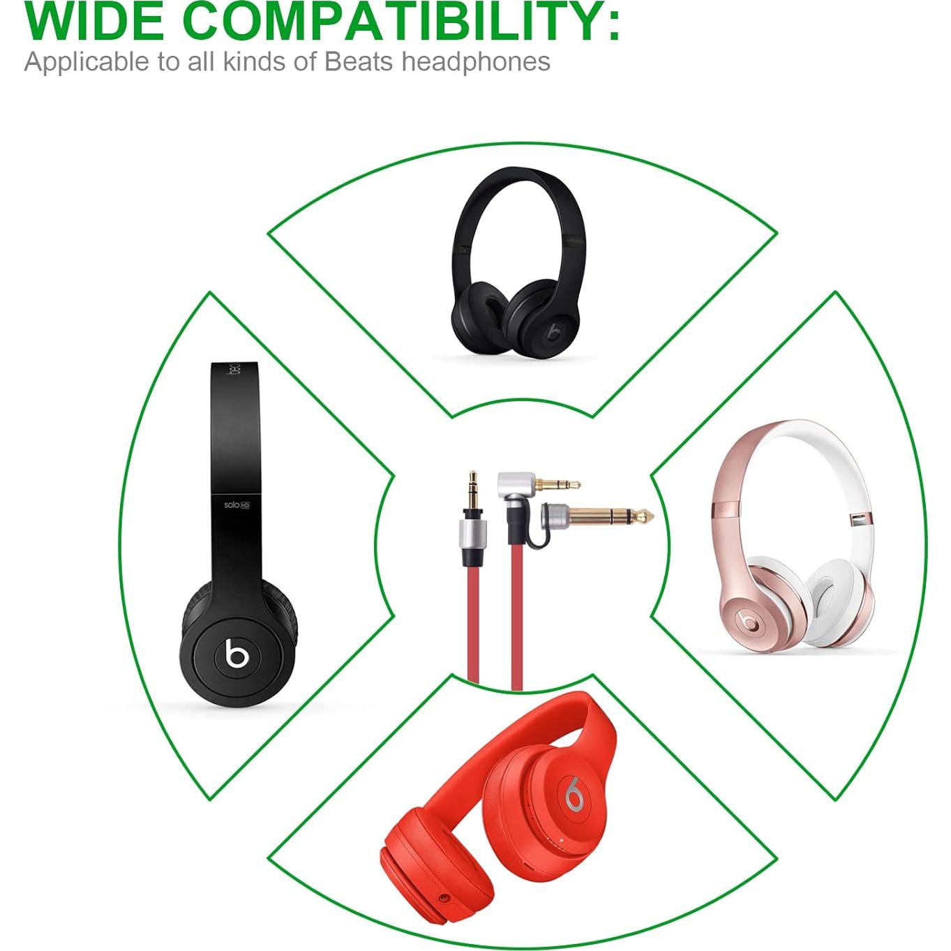 Cable Auxiliar de Reemplazo 3.5mm y 6.5mm Saipomor Rojo 2M