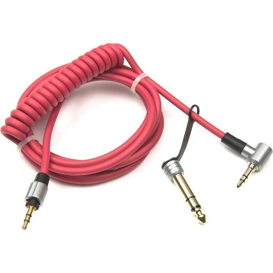 Cable Auxiliar de Reemplazo 3.5mm y 6.5mm Saipomor Rojo 2M
