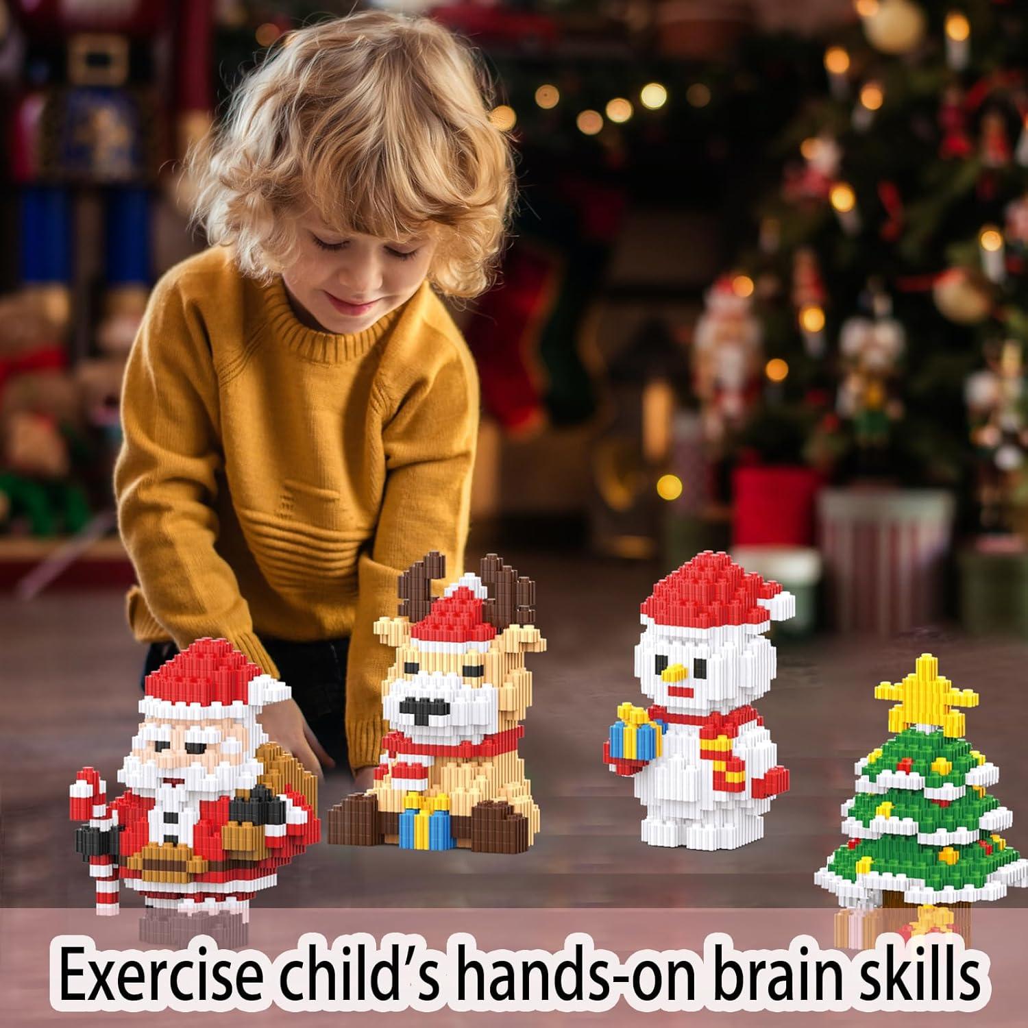 Juego de Bloques de Construcción Navidad 4 en 1 Hisgeru