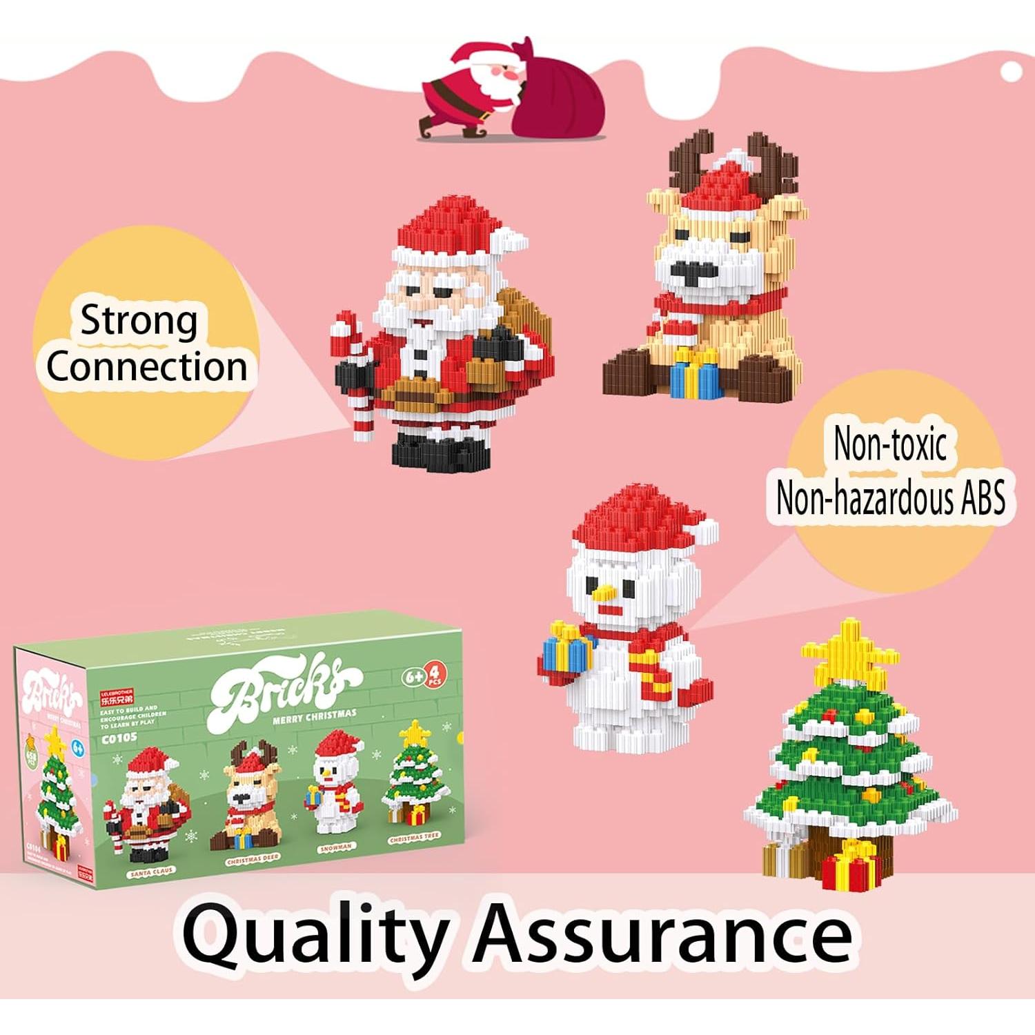 Juego de Bloques de Construcción Navidad 4 en 1 Hisgeru