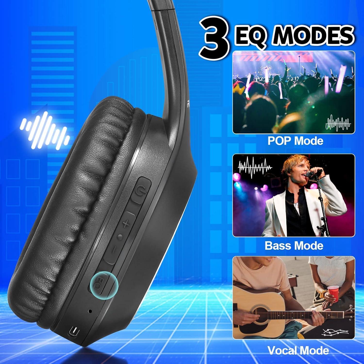 Auriculares Bluetooth Rydohi R916 Plegables 68H HiFi Negro