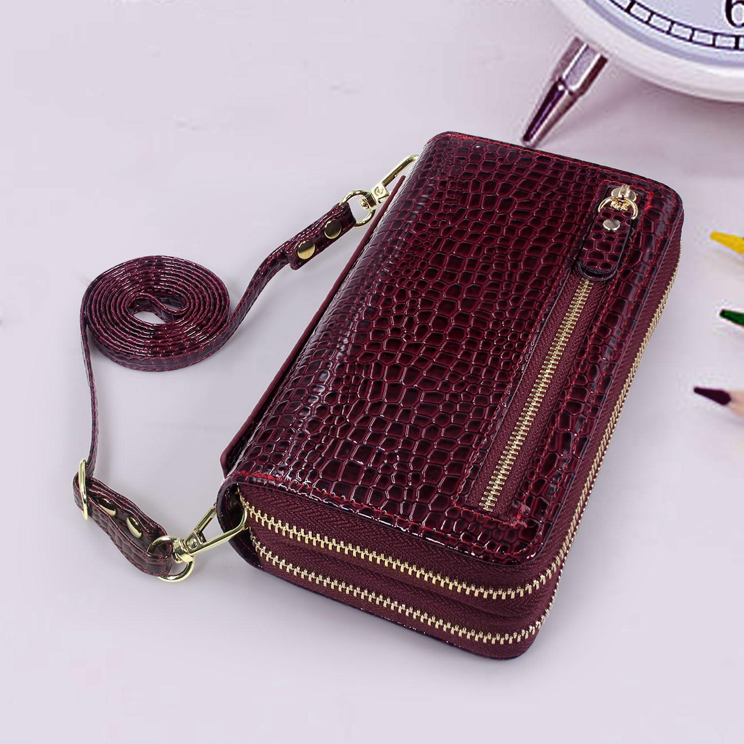 Funda Cartera Harryshell para Samsung Galaxy S25+ 6.7" Rojo Vino