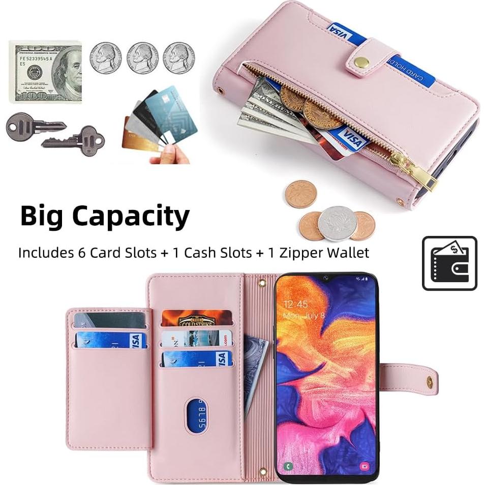 Funda Asuwish Flip Oro Rosa para Samsung Galaxy A10e