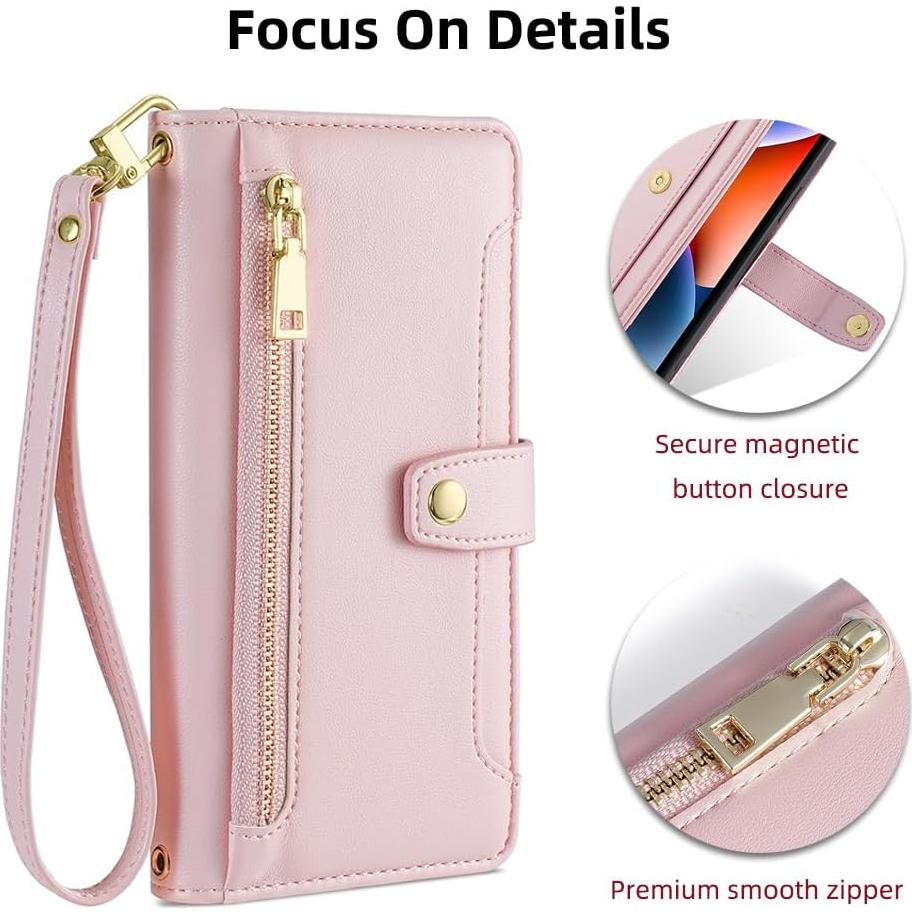 Funda Asuwish Flip Oro Rosa para Samsung Galaxy A10e