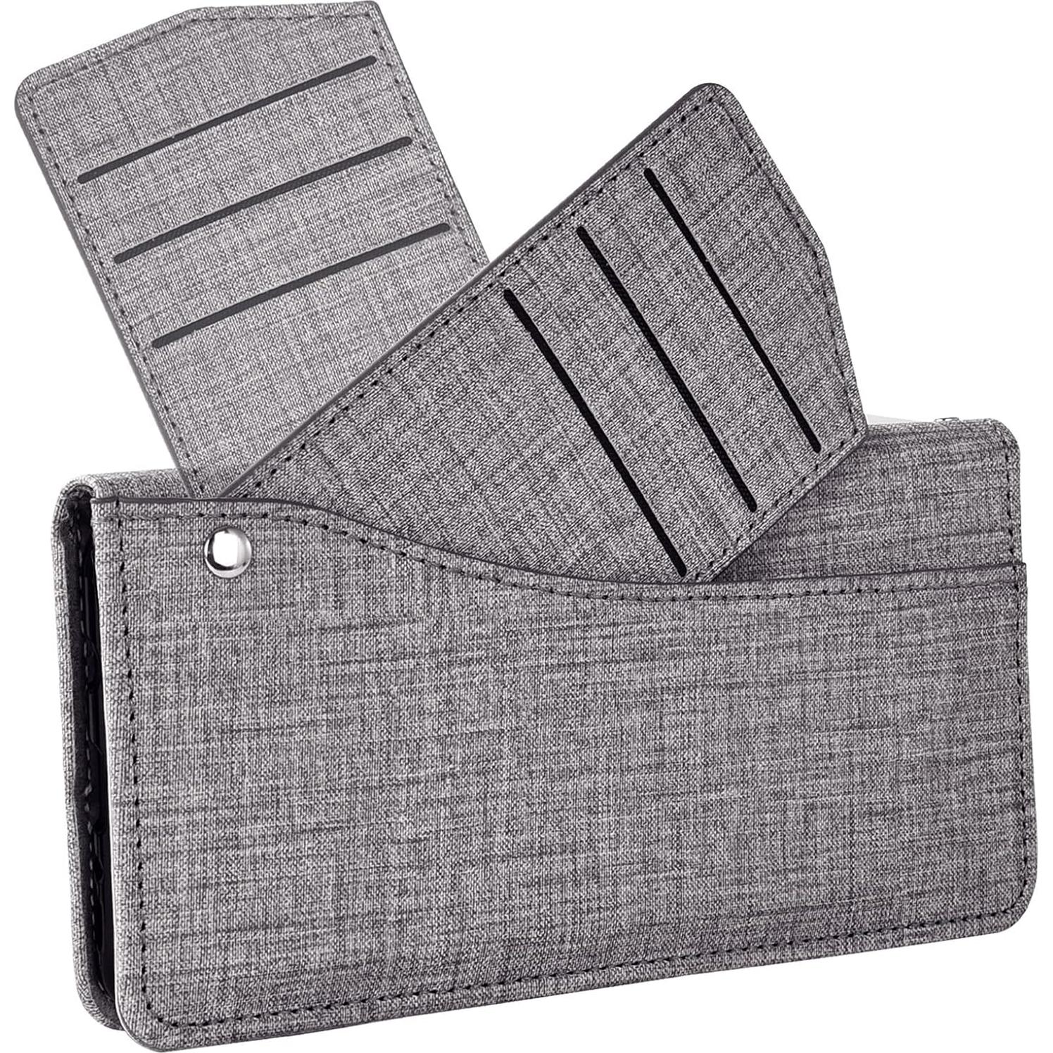 Funda Asuwish Gris para TCL 10 SE con Protector y Soporte