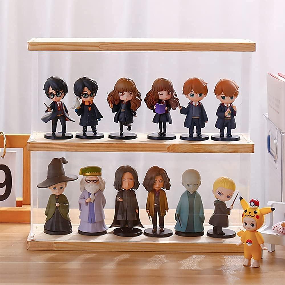 Estante Acrílico Nynelly 2 Niveles para Juguetes Nogal