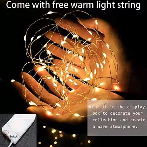 Estante Acrílico Nynelly 2 Niveles para Juguetes Nogal