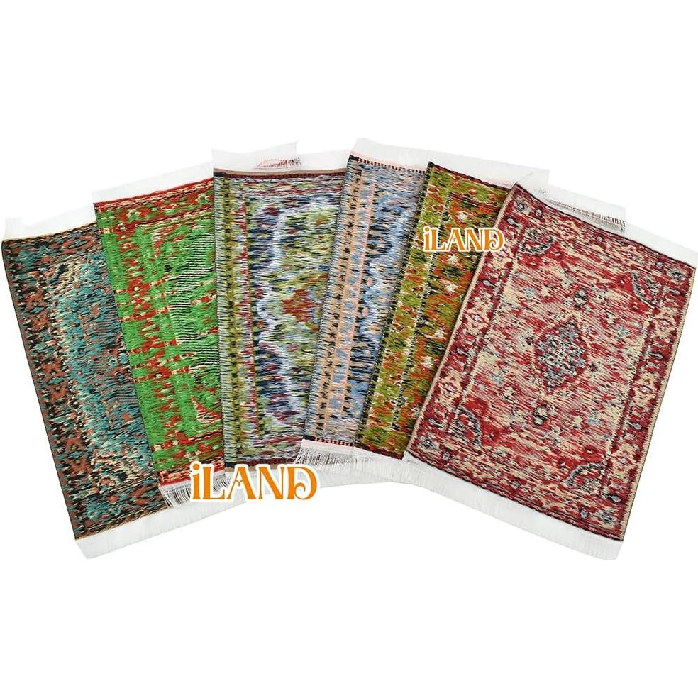 Alfombras Miniatura iLAND para Casa de Muñecas 2 Piezas