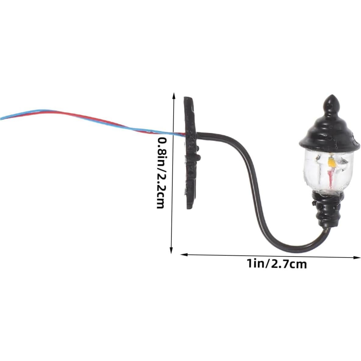 Apliques de Pared Miniatura DOITOOL 1:87 Negro 4 Pcs