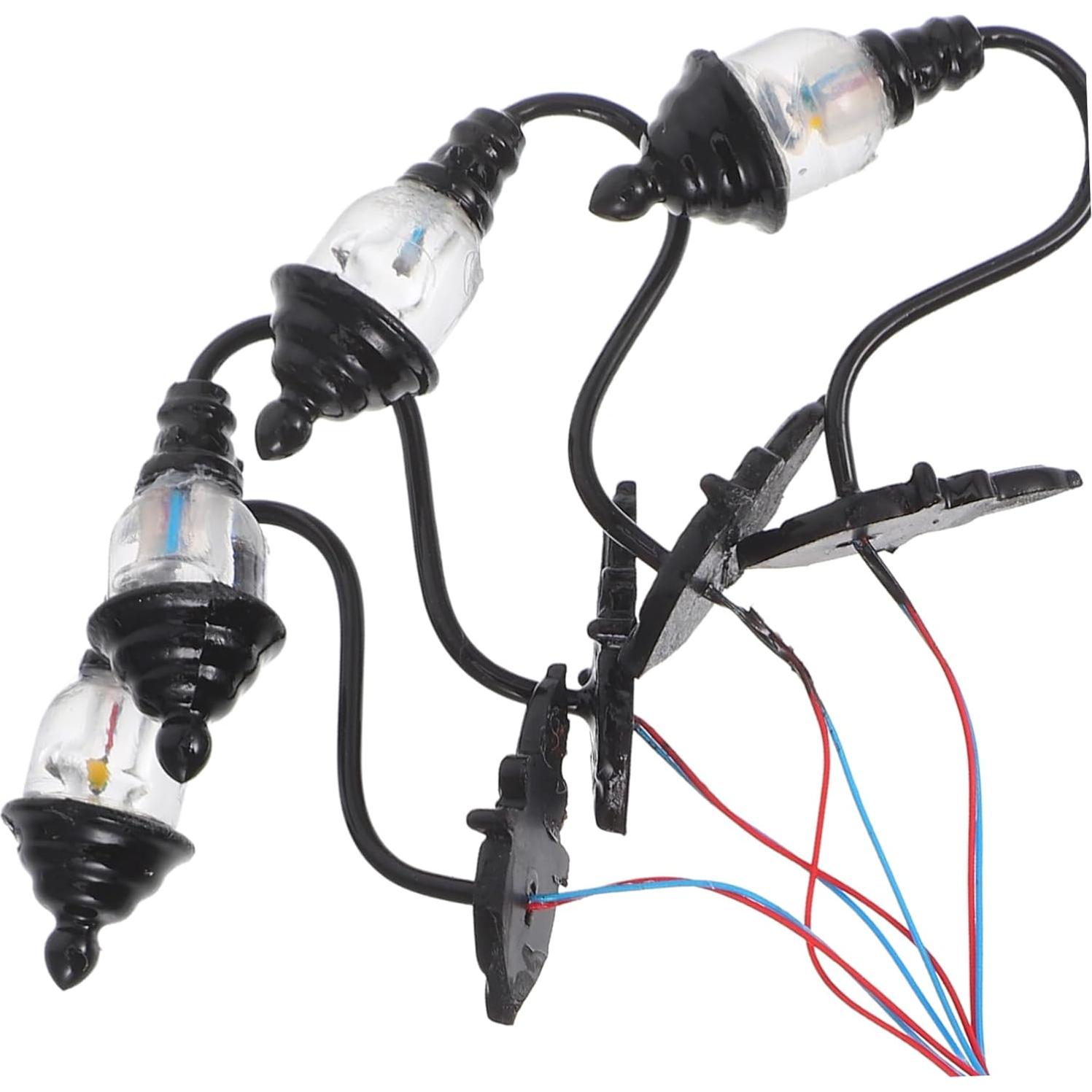 Apliques de Pared Miniatura DOITOOL 1:87 Negro 4 Pcs