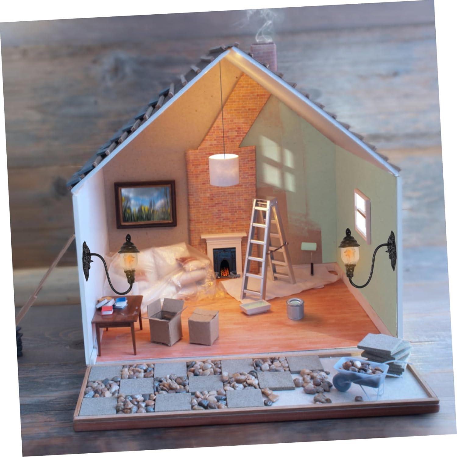 Apliques de Pared Miniatura DOITOOL 1:87 Negro 4 Pcs