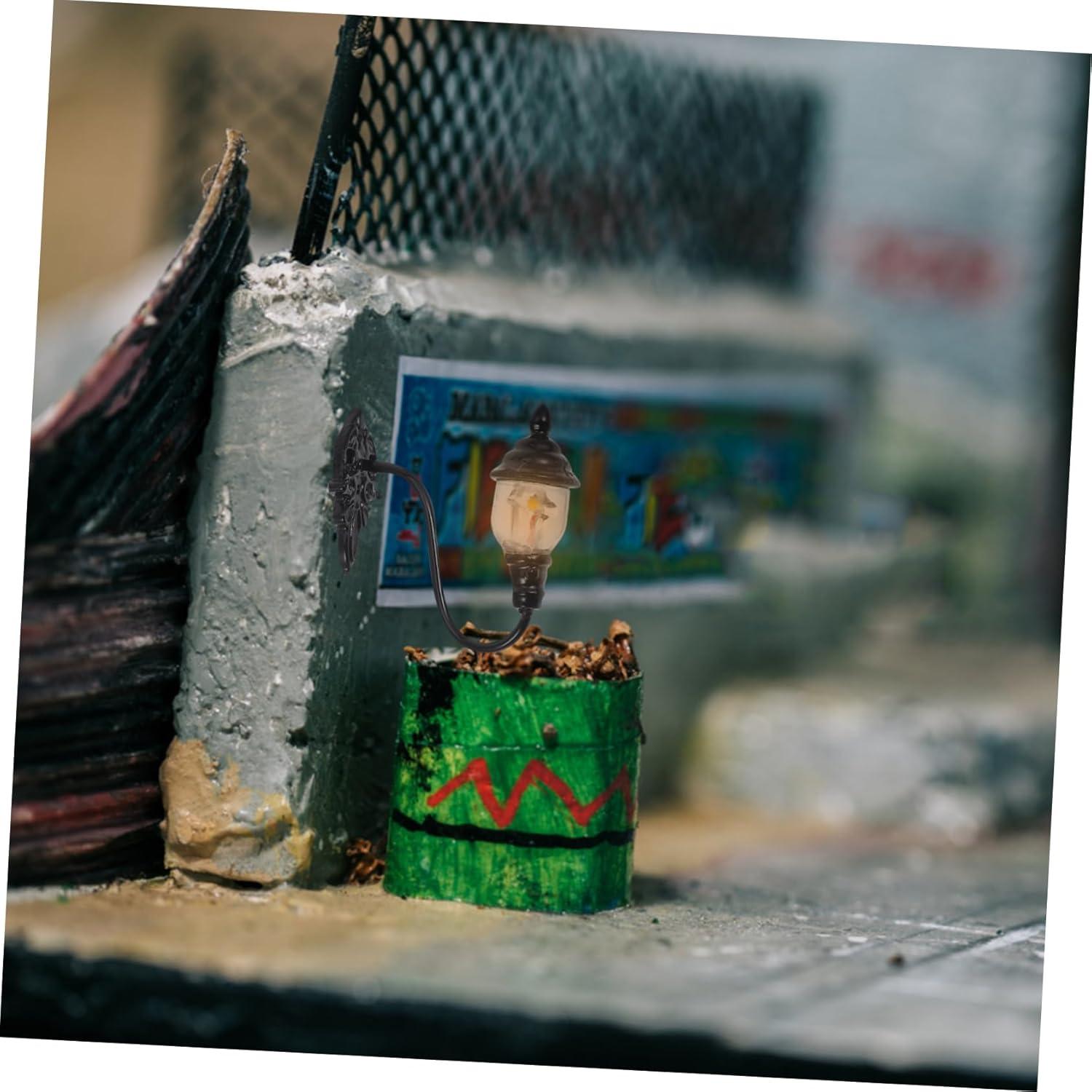 Apliques de Pared Miniatura DOITOOL 1:87 Negro 4 Pcs