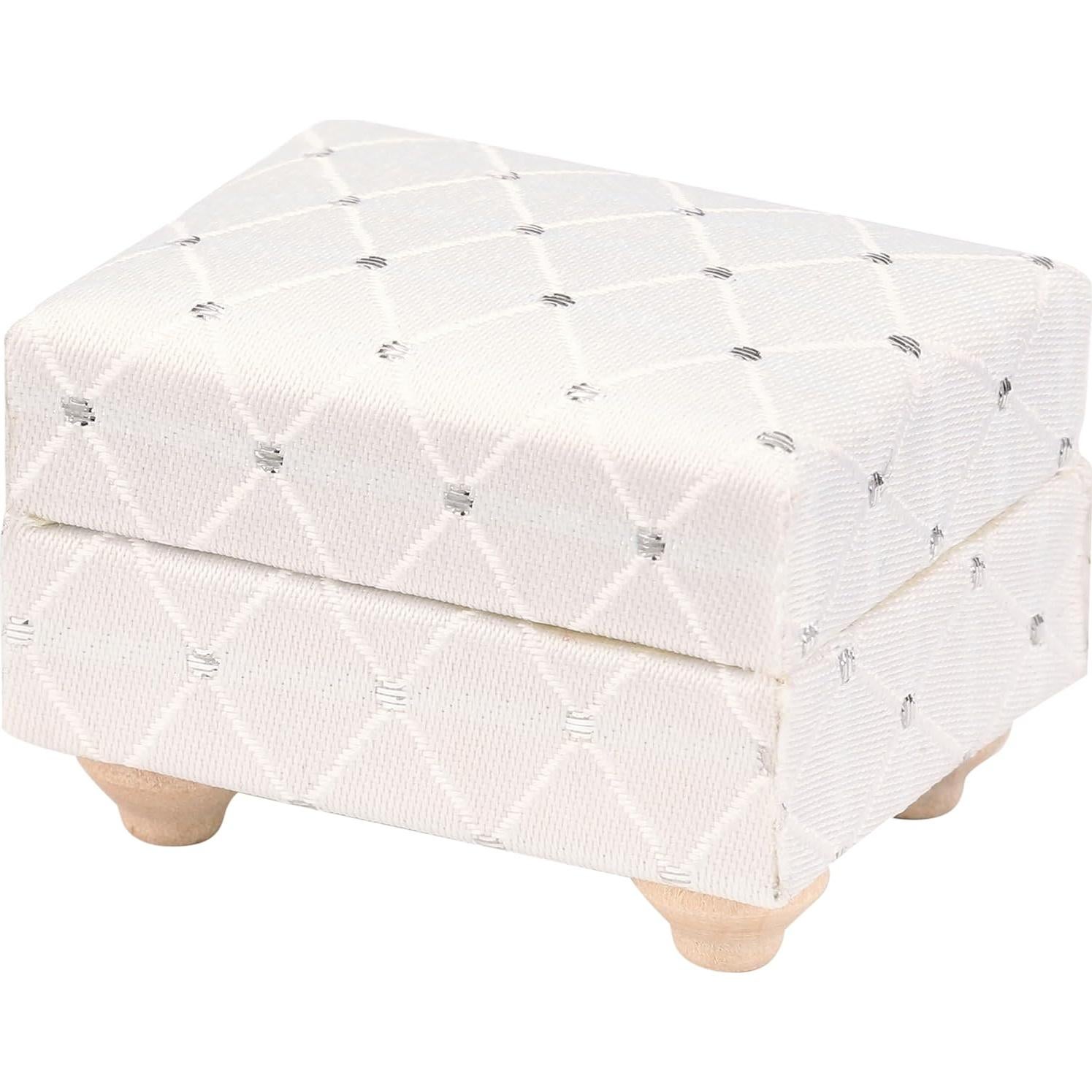 Sofá Silla Miniatura Inusitus con Otomana Blanca 1/12