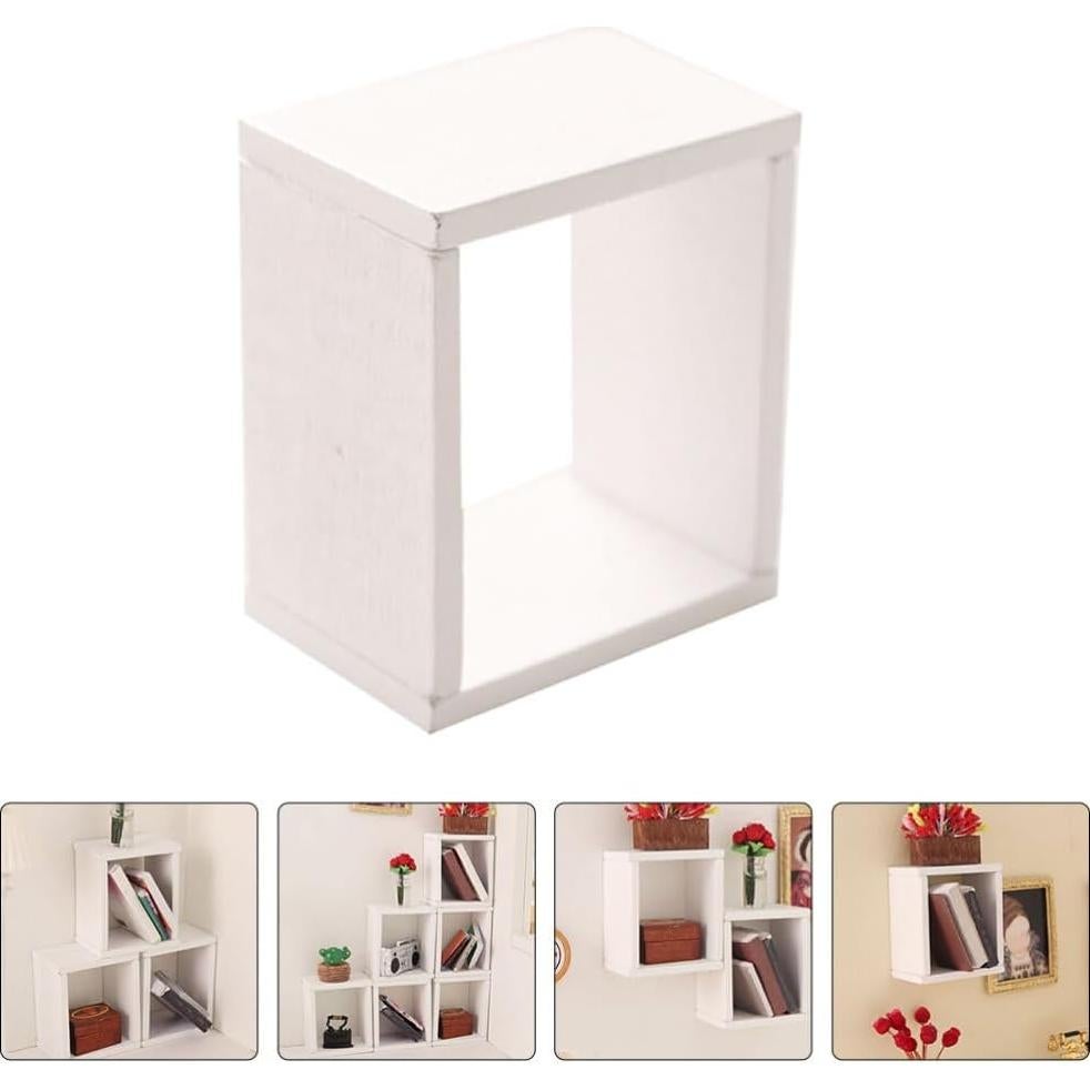 Estante de Almacenamiento Miniatura TOYANDONA 5x4.2 cm Blanco