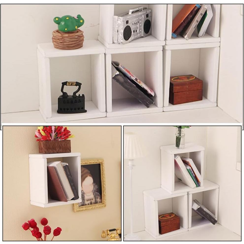 Estante de Almacenamiento Miniatura TOYANDONA 5x4.2 cm Blanco